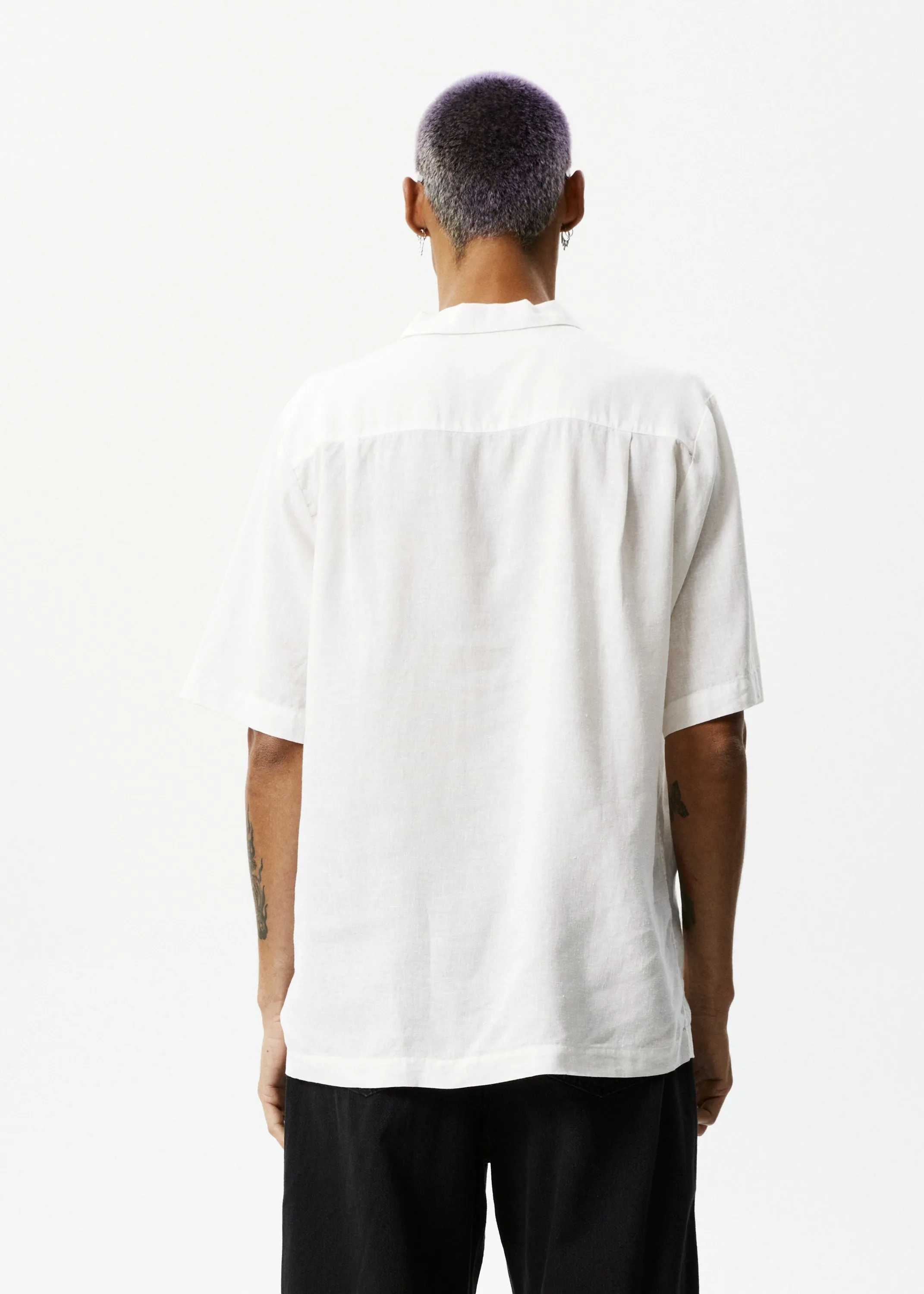 AFENDS Mens Daily - Cuban Short Sleeve Shirt - White sold by Afends product image thumbnail 5