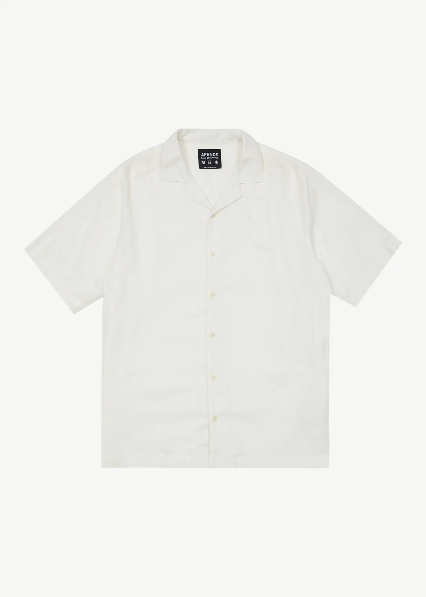 AFENDS Mens Daily - Cuban Short Sleeve Shirt - White sold by Afends