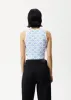 AFENDS Womens Jeet Dalston - Rib Singlet - White sold by Afends