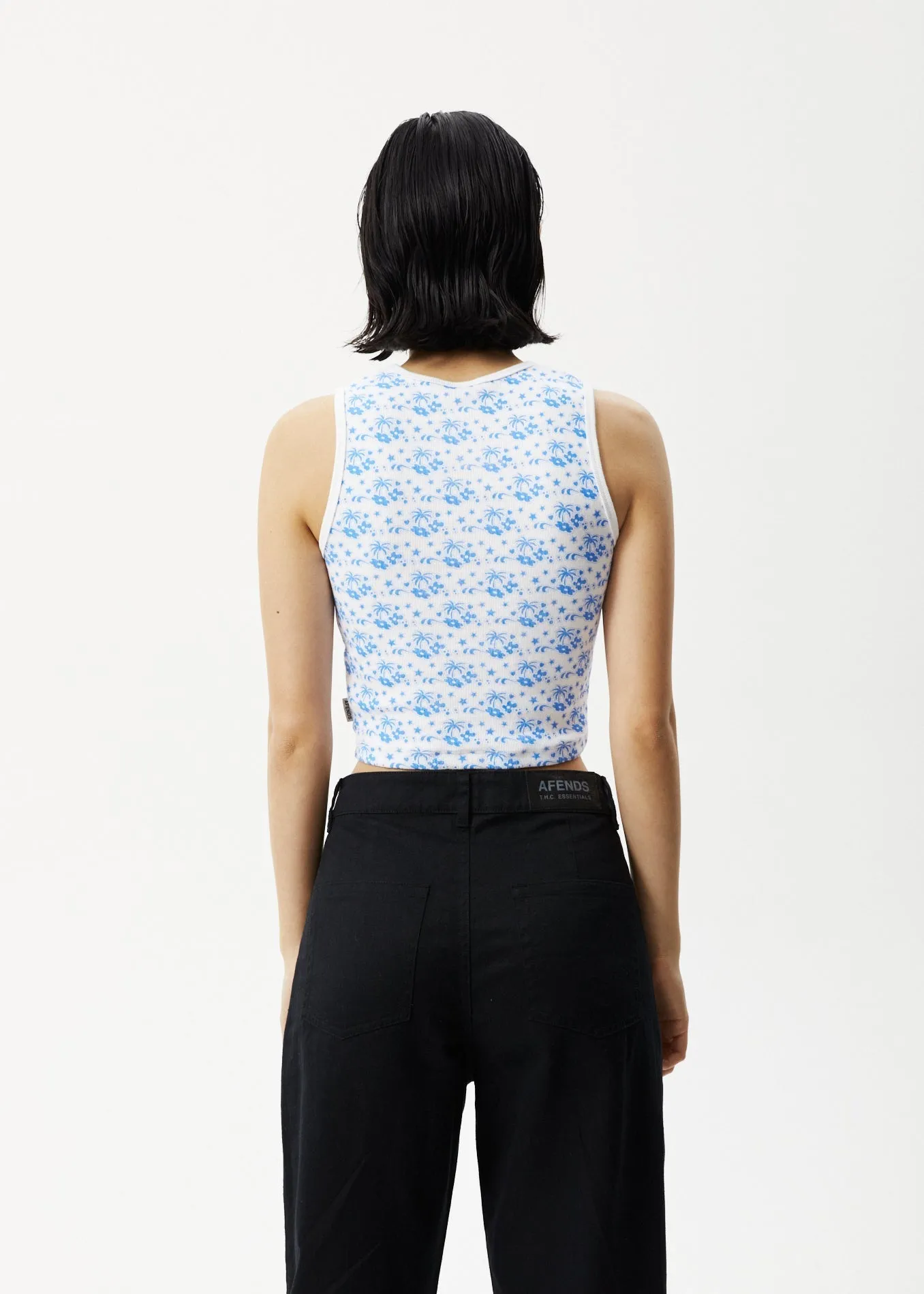 AFENDS Womens Jeet Dalston - Rib Singlet - White sold by Afends product image thumbnail 5