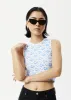 AFENDS Womens Jeet Dalston - Rib Singlet - White sold by Afends