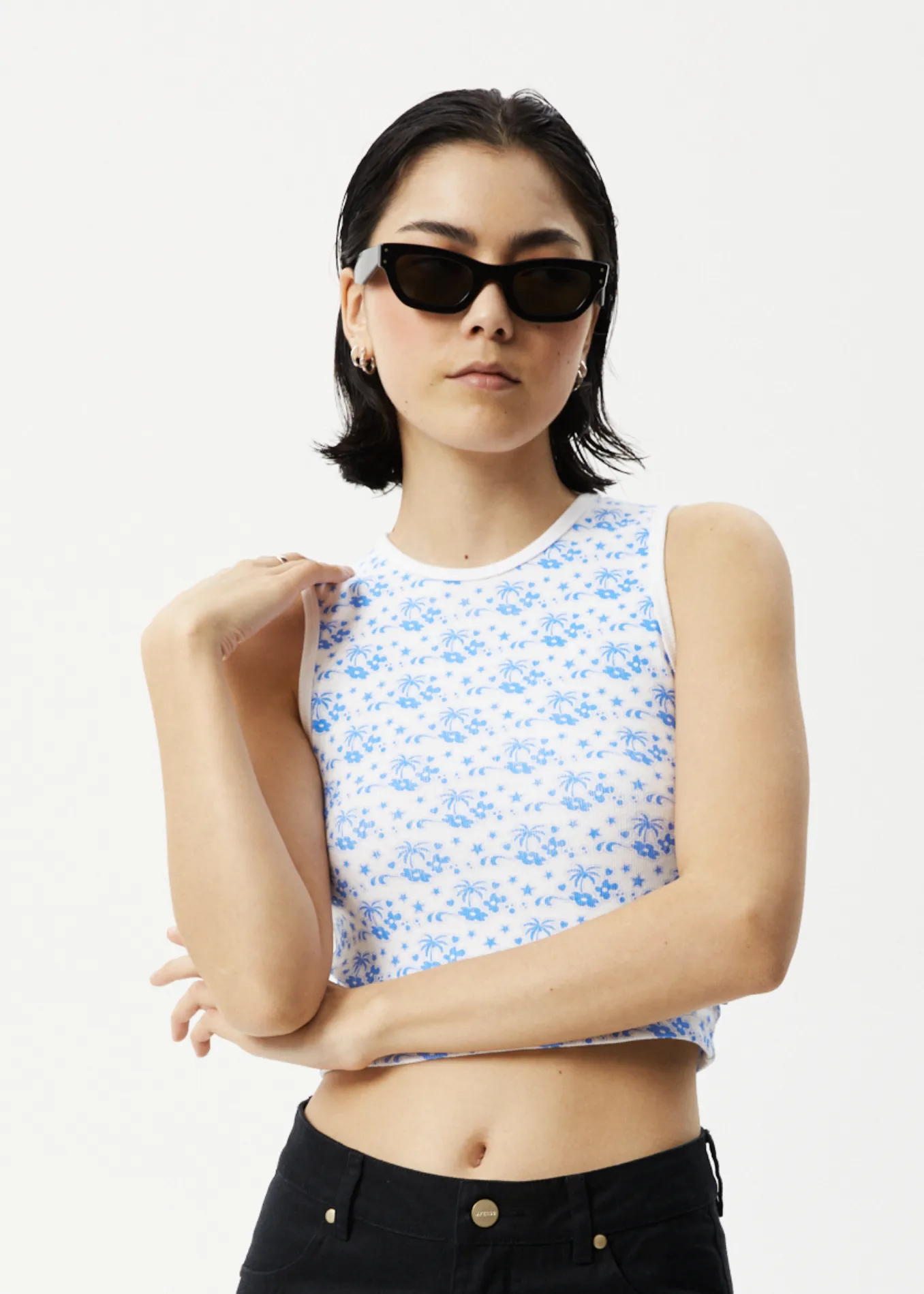 AFENDS Womens Jeet Dalston - Rib Singlet - White sold by Afends product image thumbnail 2