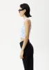 AFENDS Womens Jeet Dalston - Rib Singlet - White sold by Afends