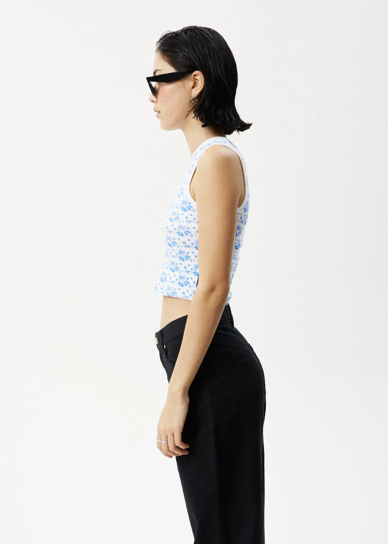 AFENDS Womens Jeet Dalston - Rib Singlet - White sold by Afends product image thumbnail 4