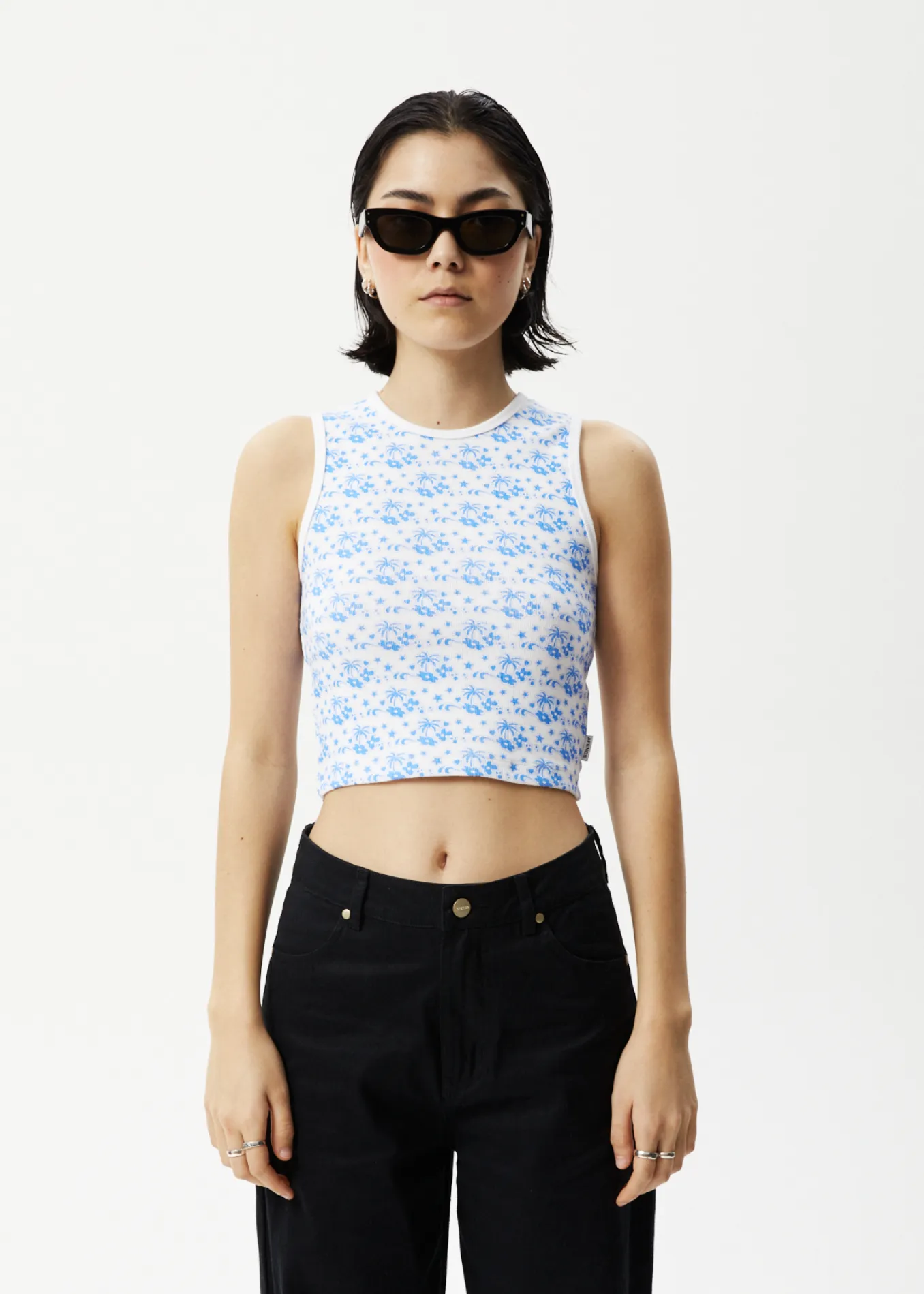 AFENDS Womens Jeet Dalston - Rib Singlet - White sold by Afends