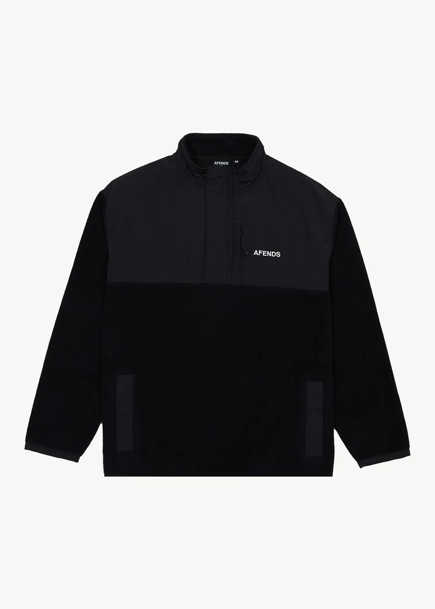 AFENDS Mens Message - Fleece Pullover - Black sold by Afends