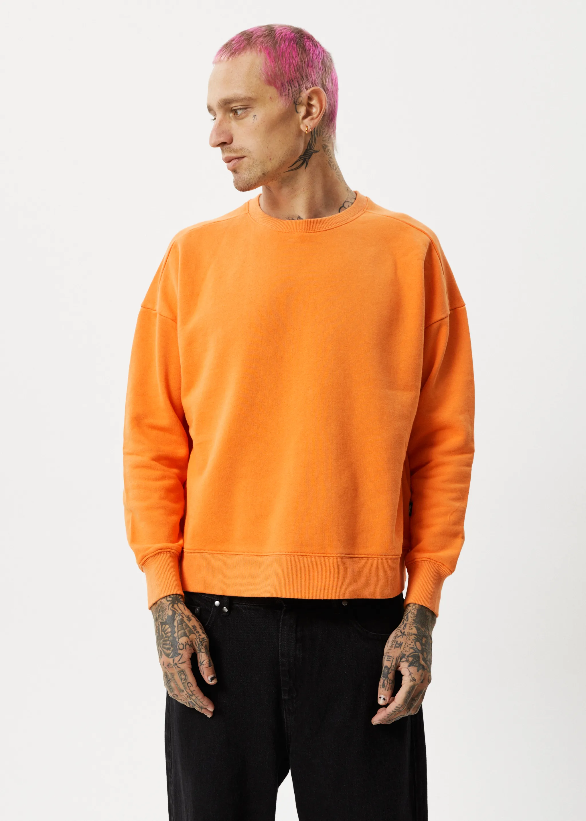AFENDS Mens Minimum - Crew Neck Jumper - Sunset sold by Afends product image thumbnail 2