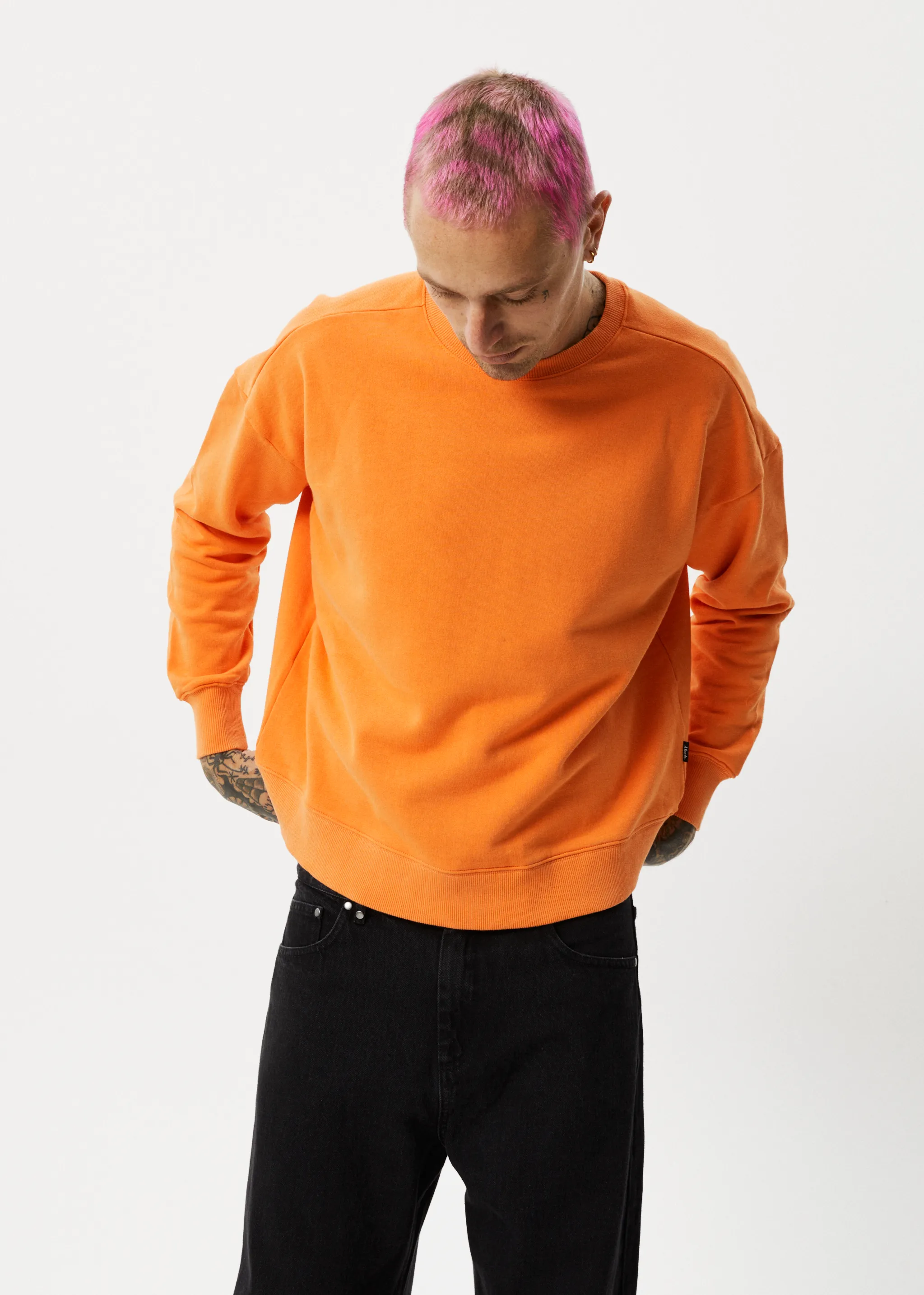 AFENDS Mens Minimum - Crew Neck Jumper - Sunset sold by Afends product image thumbnail 5