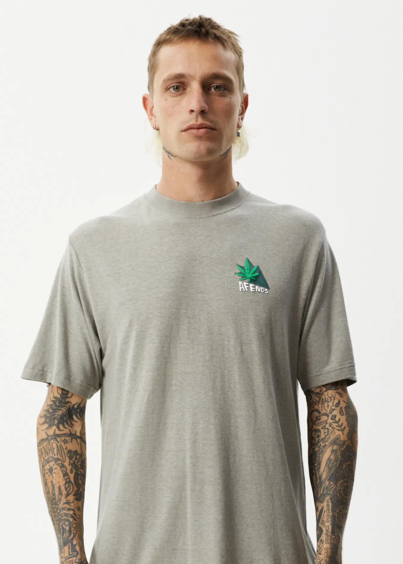 AFENDS Mens Crops - Retro Logo T-Shirt - Olive sold by Afends product image thumbnail 2