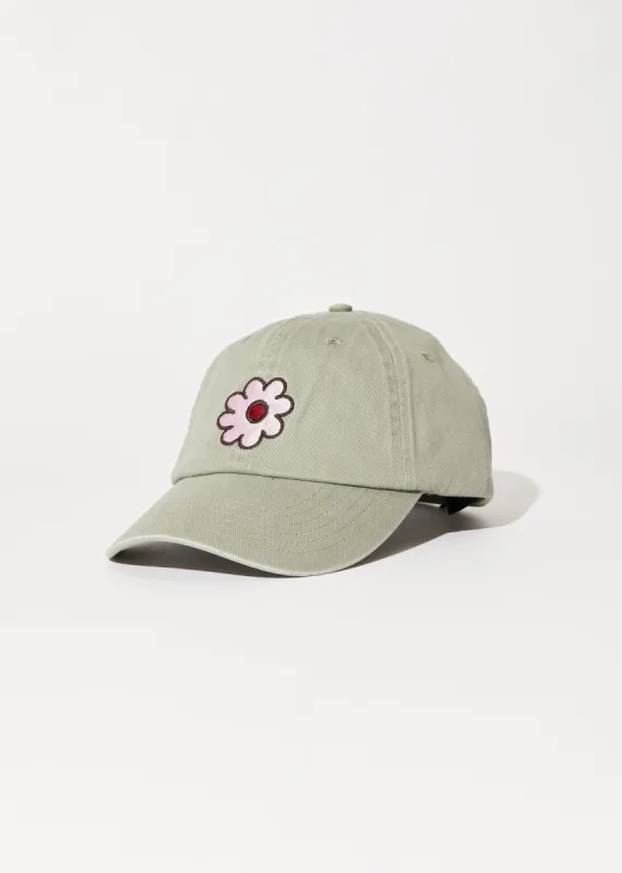 AFENDS Unisex Flower - 6 Panel Cap - Olive sold by Afends
