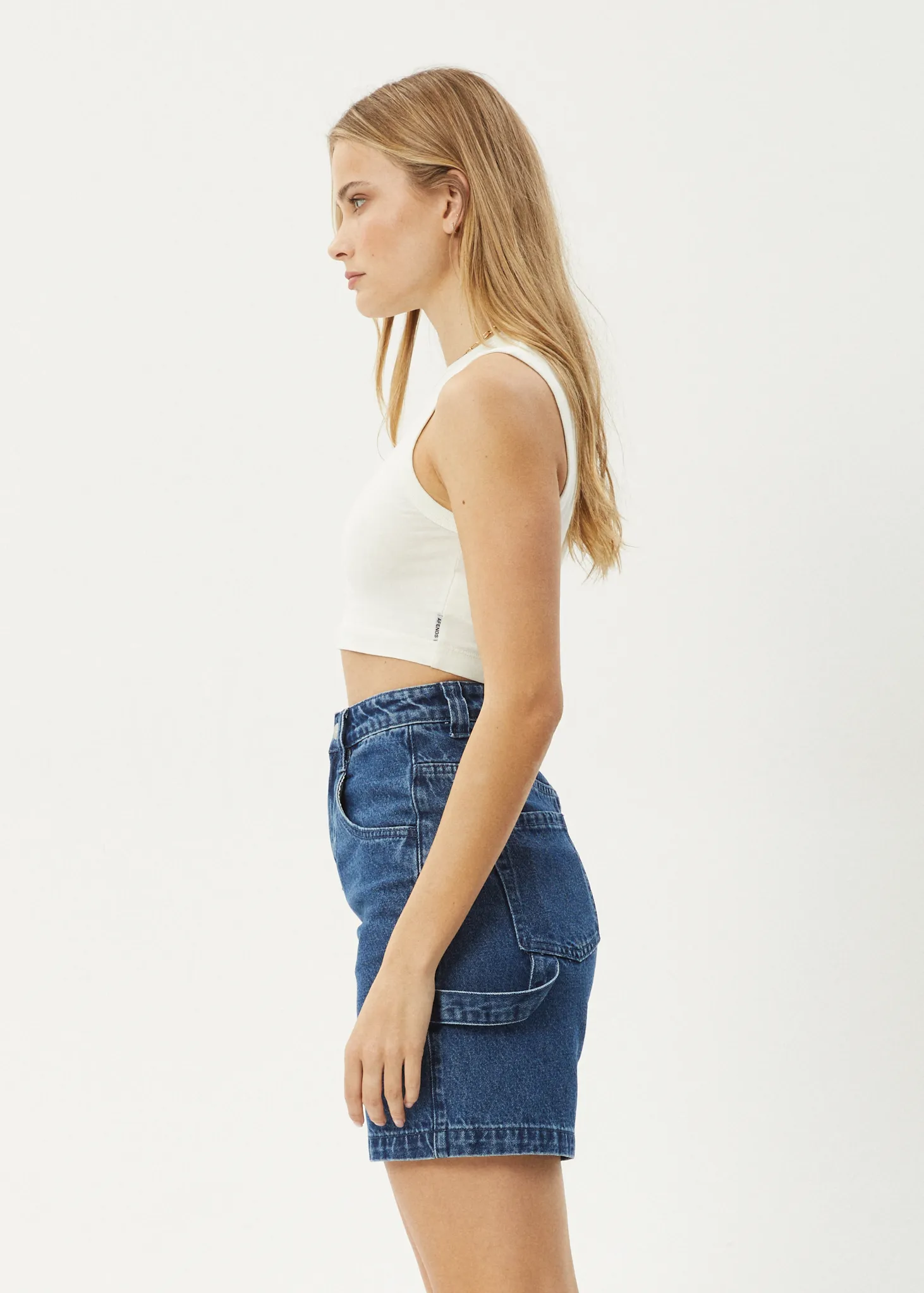 AFENDS Womens Orchid - Cropped Singlet - Off White sold by Afends product image thumbnail 4