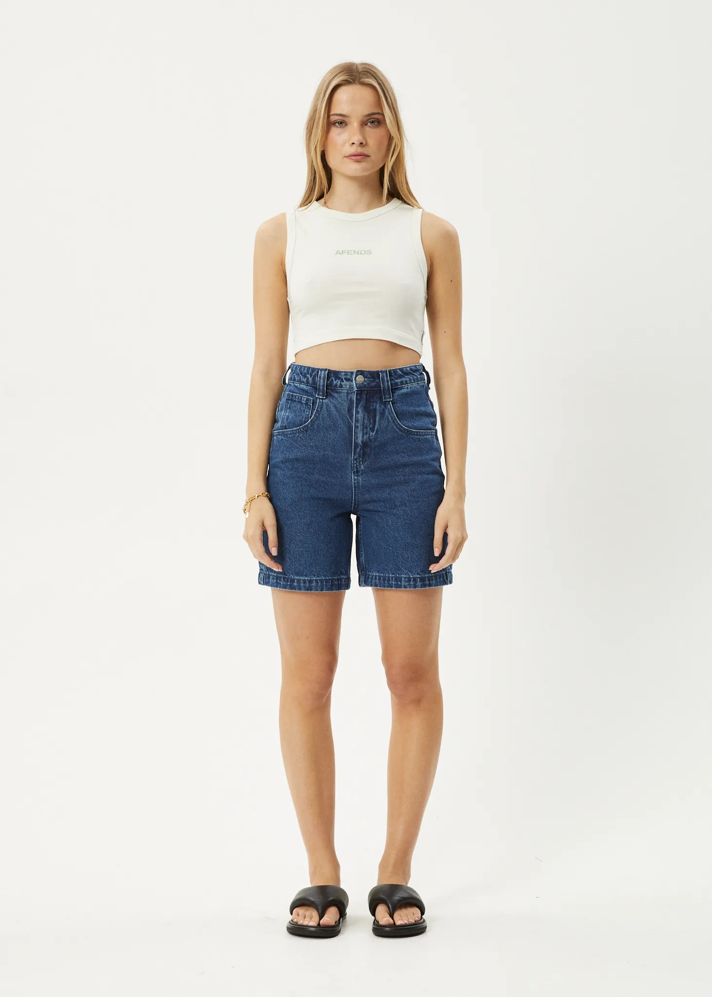 AFENDS Womens Orchid - Cropped Singlet - Off White sold by Afends product image thumbnail 2