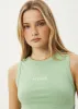 AFENDS Womens Orchid - Cropped Singlet - Pistachio sold by Afends