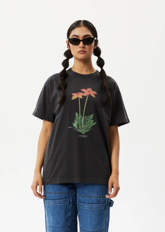 AFENDS Womens Intergalactic Slay - Oversized Graphic T-Shirt - Stone Black sold by Afends
