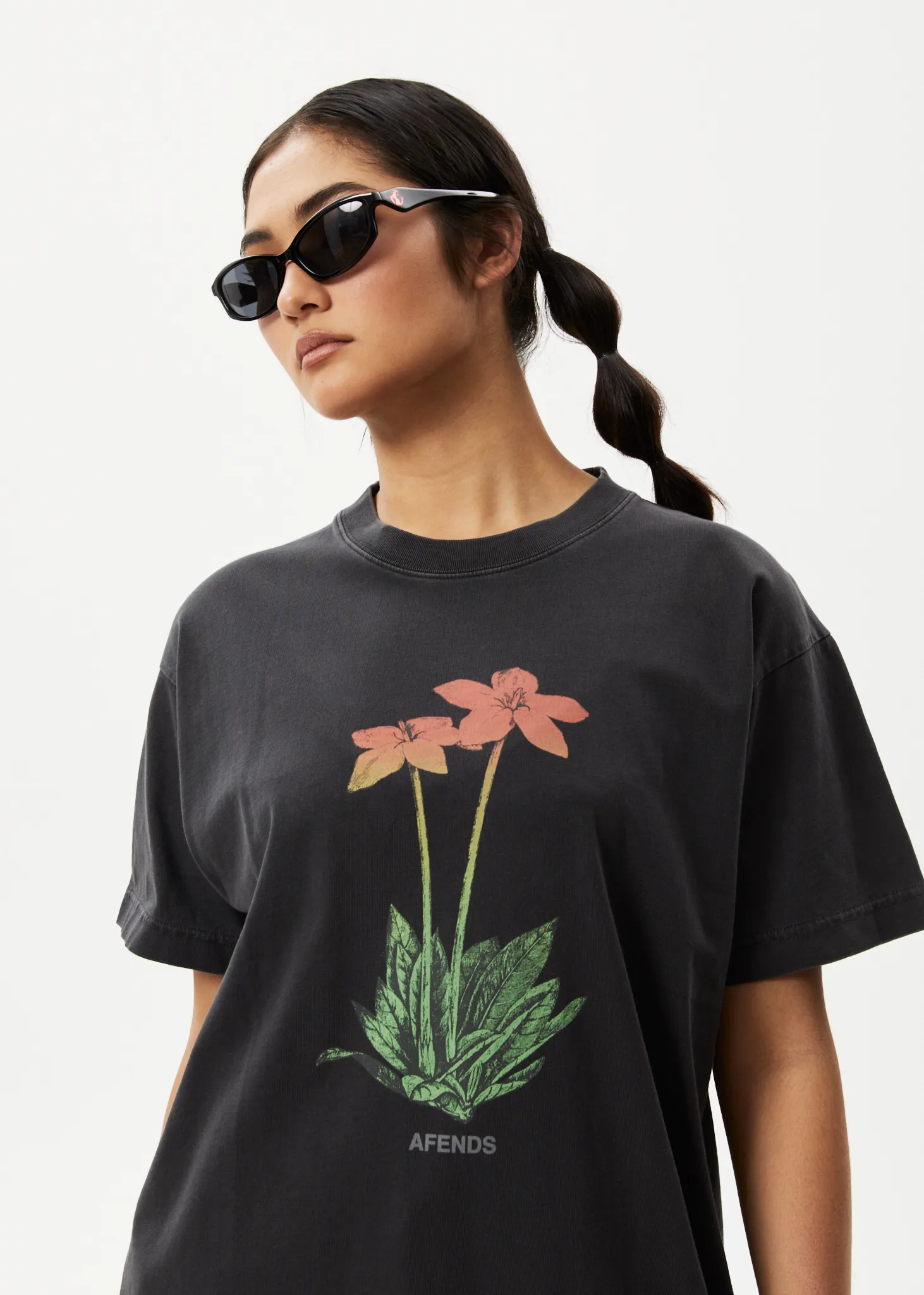 AFENDS Womens Intergalactic Slay - Oversized Graphic T-Shirt - Stone Black sold by Afends product image thumbnail 2