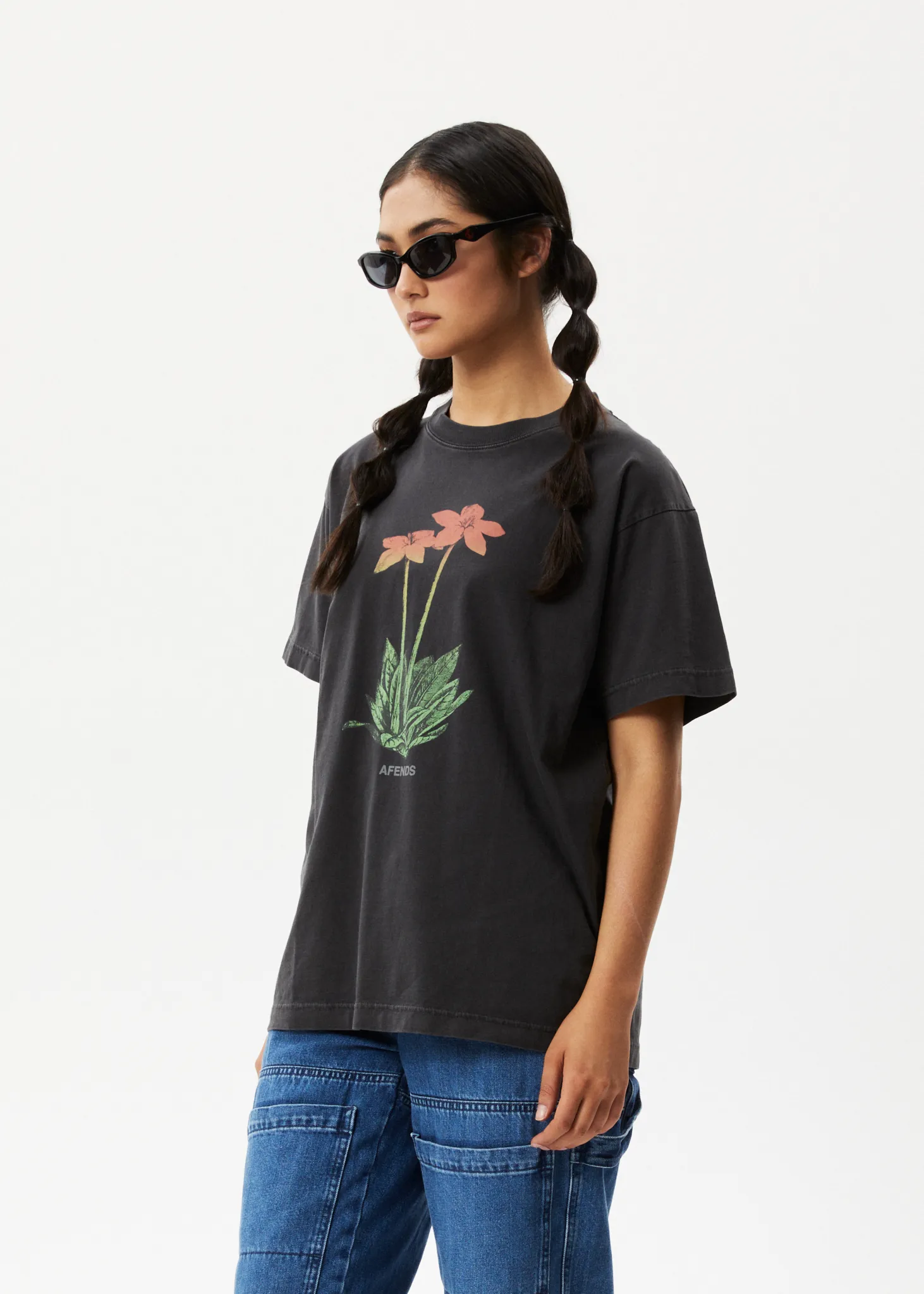 AFENDS Womens Intergalactic Slay - Oversized Graphic T-Shirt - Stone Black sold by Afends product image thumbnail 4