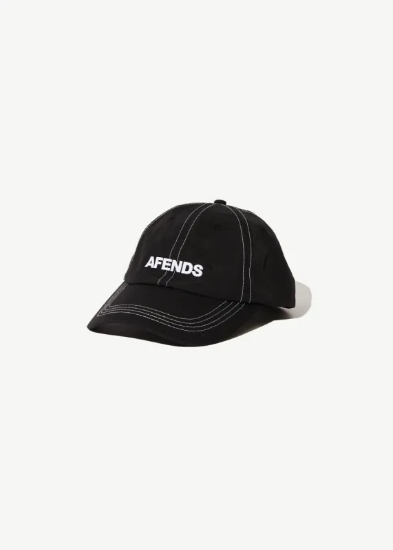 AFENDS Unisex Vinyl - 6 Panel Cap - Black sold by Afends