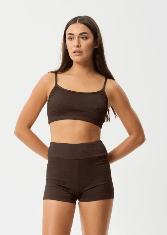 AFENDS Womens Cleo - Bikini Top - Coffee sold by Afends