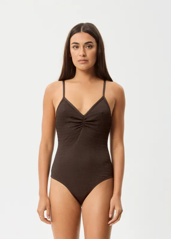 AFENDS Womens Cleo - One Piece - Coffee sold by Afends