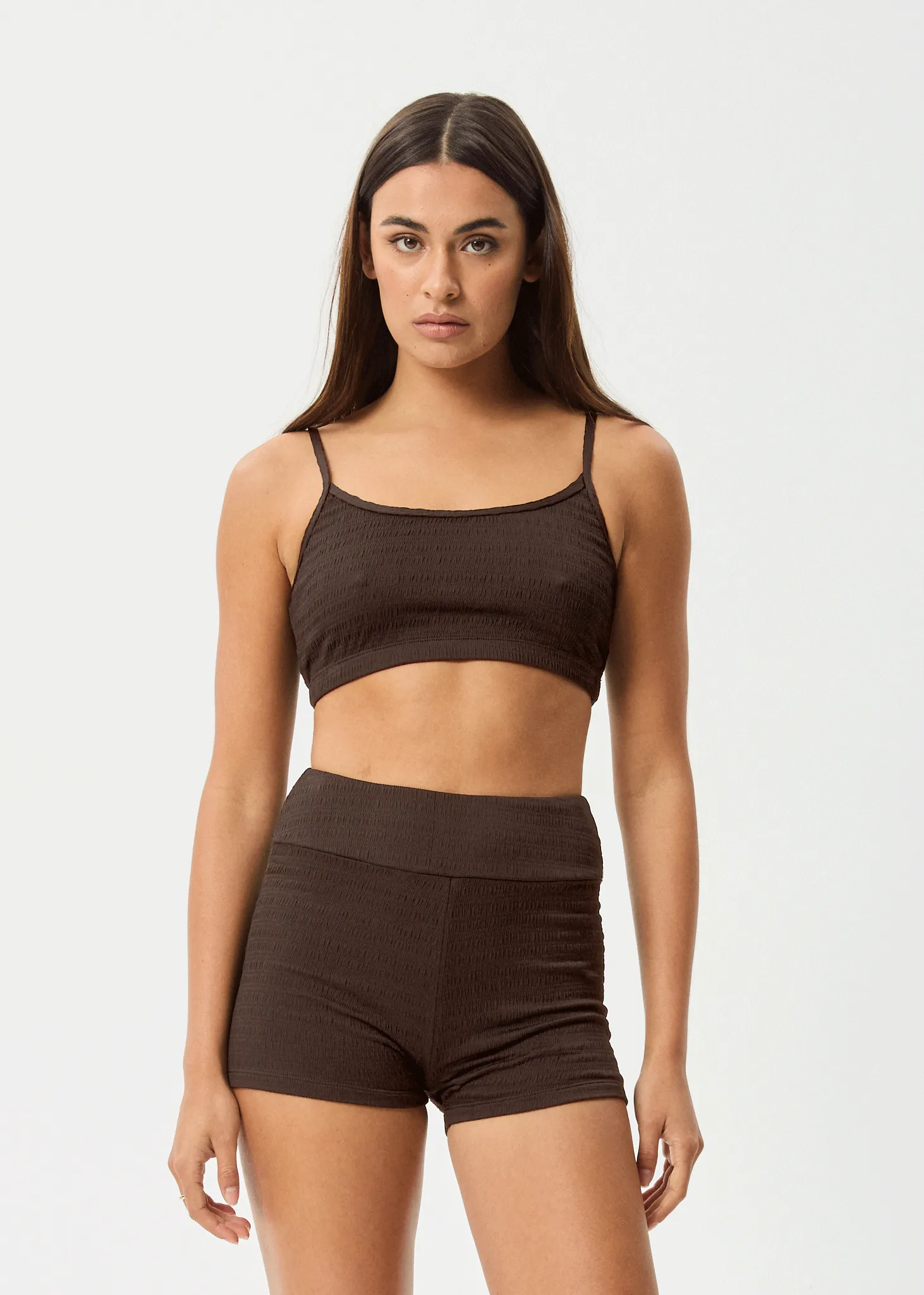 AFENDS Womens Cleo - Swim Short - Coffee sold by Afends