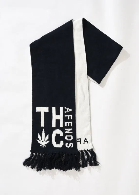 AFENDS Unisex Homebound - Knit Scarf - Black sold by Afends