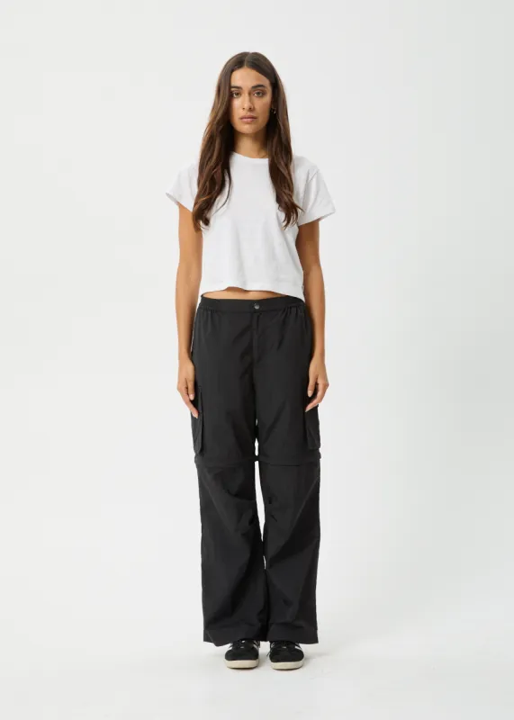 AFENDS Womens Instinct - Zip Off Cargo Pant - Black sold by Afends