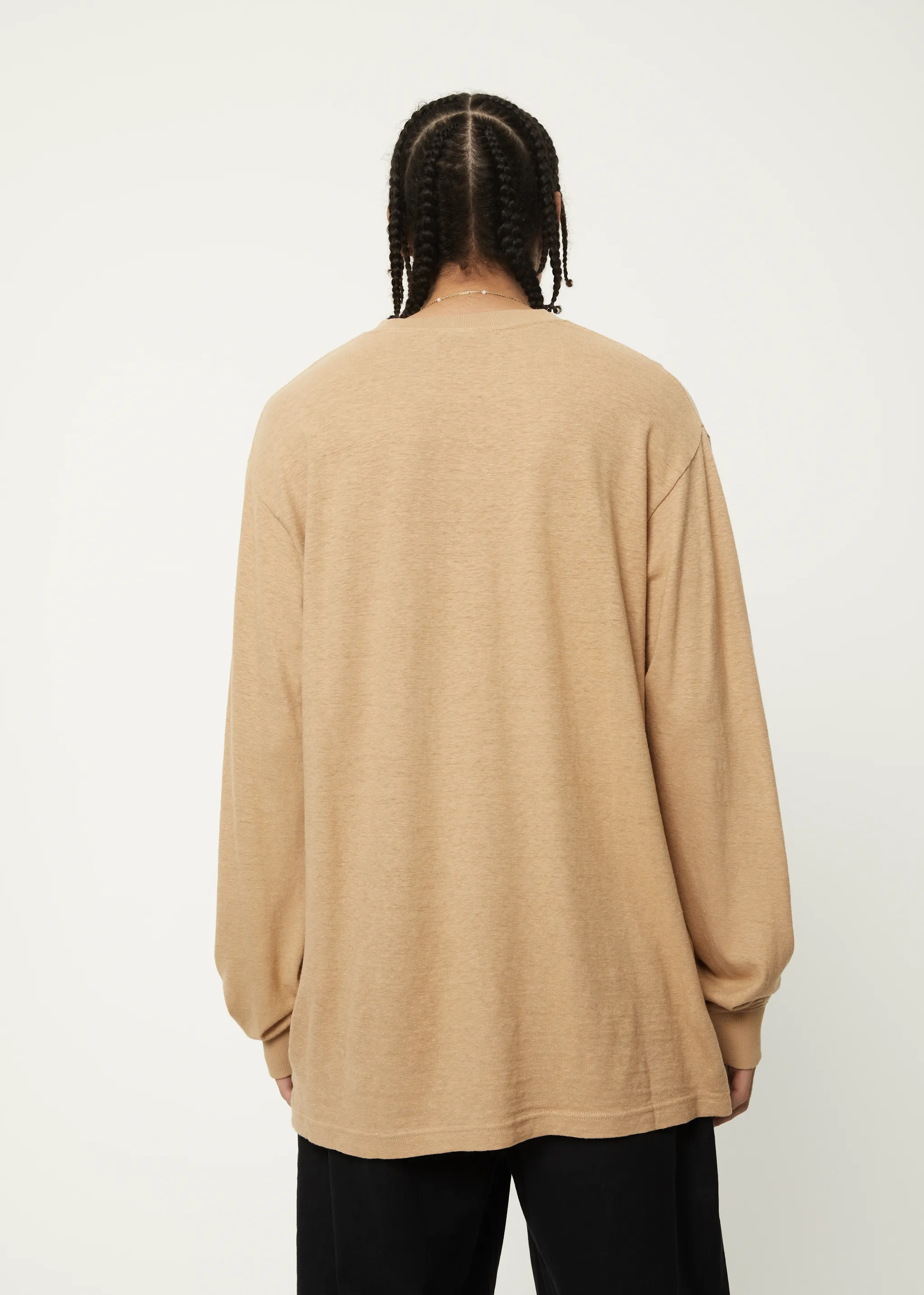 AFENDS Mens Essential - Long Sleeve Tee - Tan sold by Afends product image thumbnail 5
