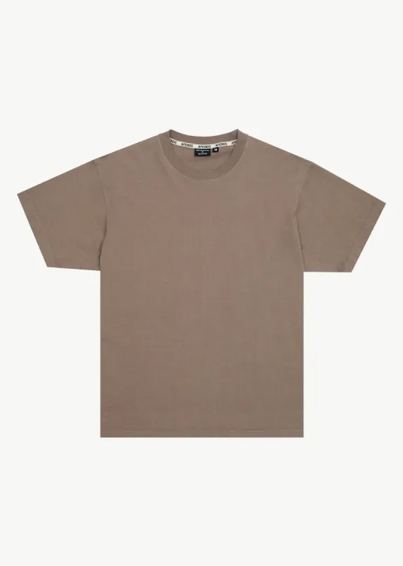 AFENDS Mens Genesis - Heavyweight Boxy Tee - Fossil sold by Afends