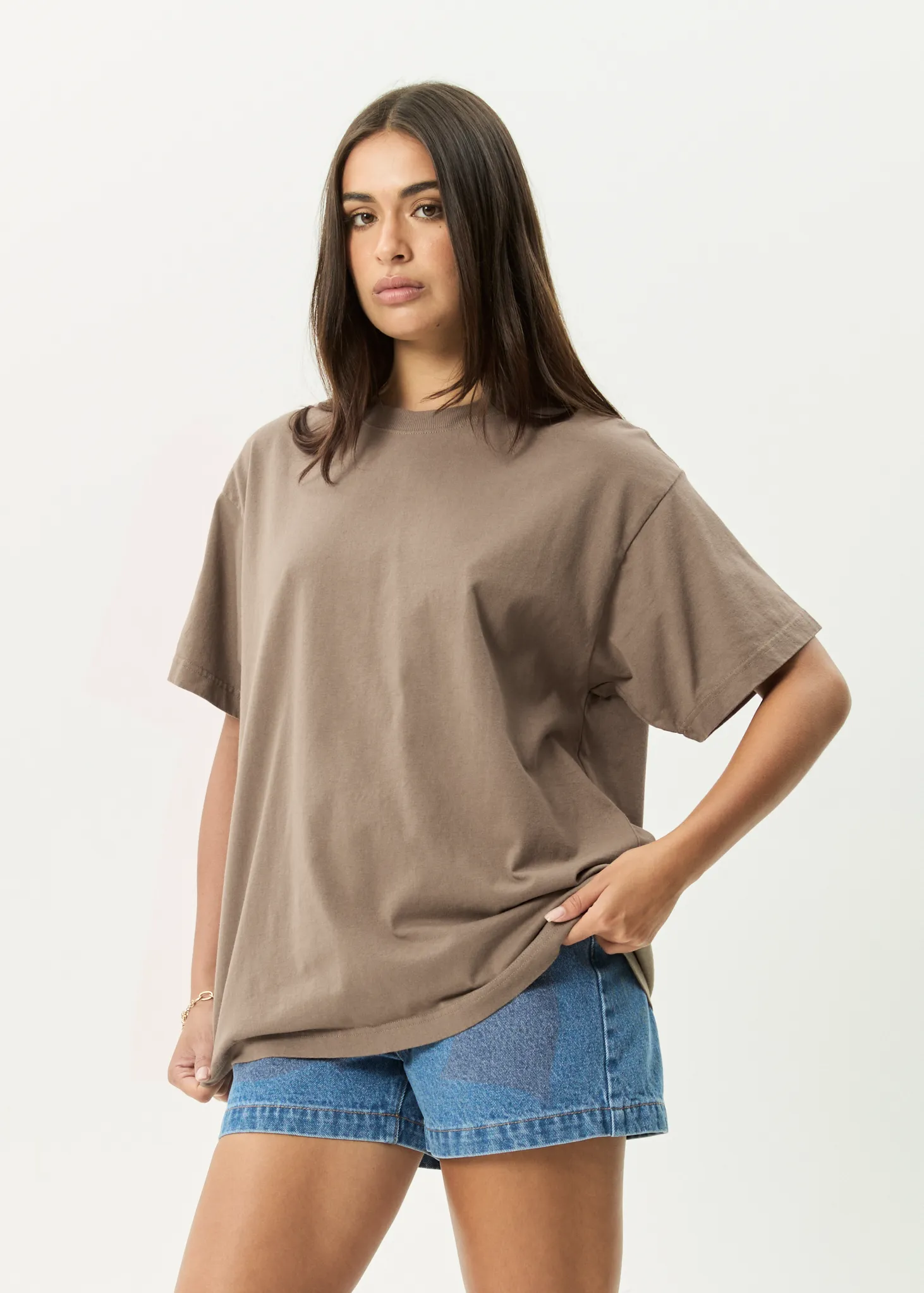 AFENDS Mens Genesis - Heavyweight Boxy Tee - Fossil sold by Afends product image thumbnail 4