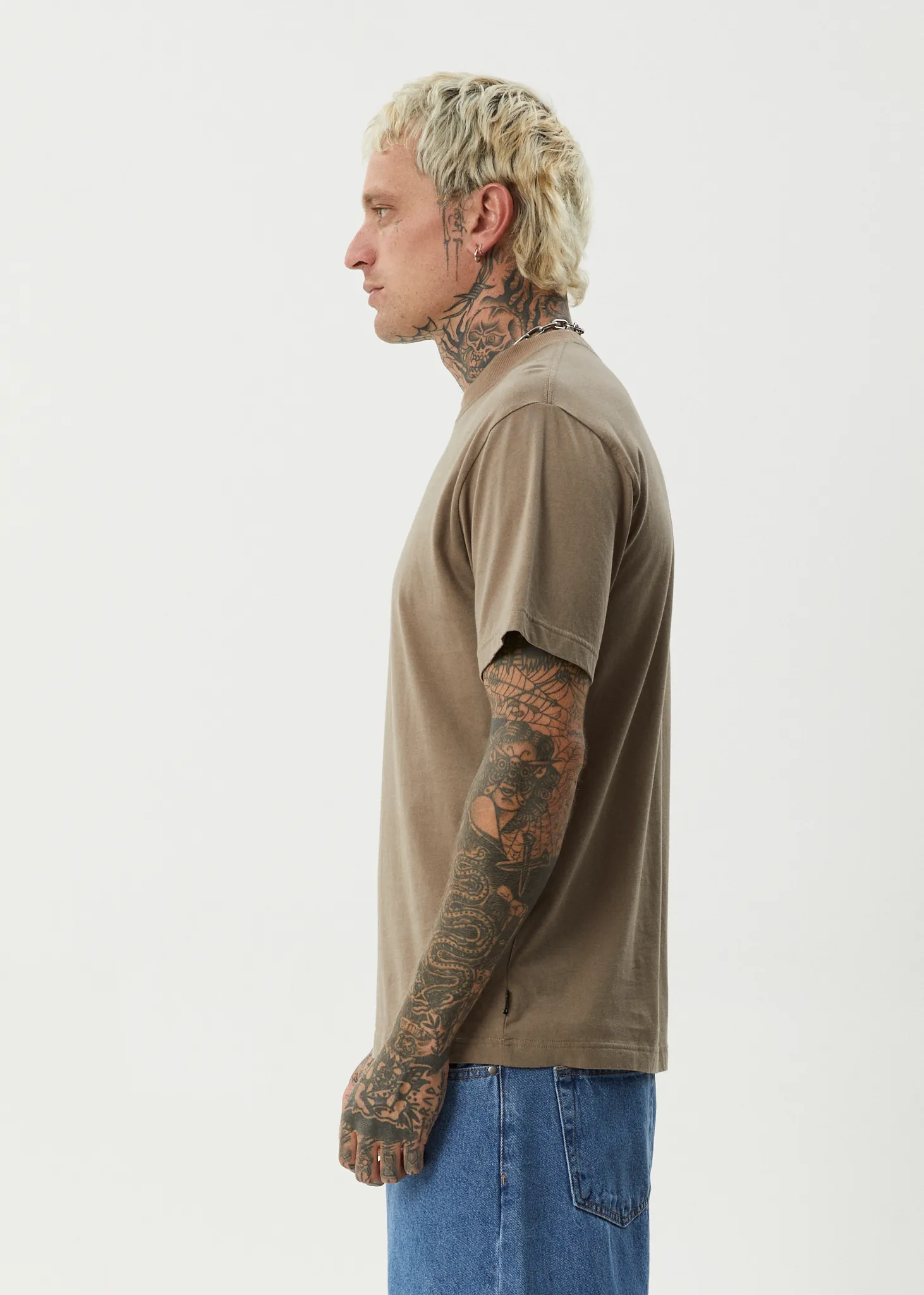 AFENDS Mens Thrown Out - Retro Tee - Fossil sold by Afends product image thumbnail 4