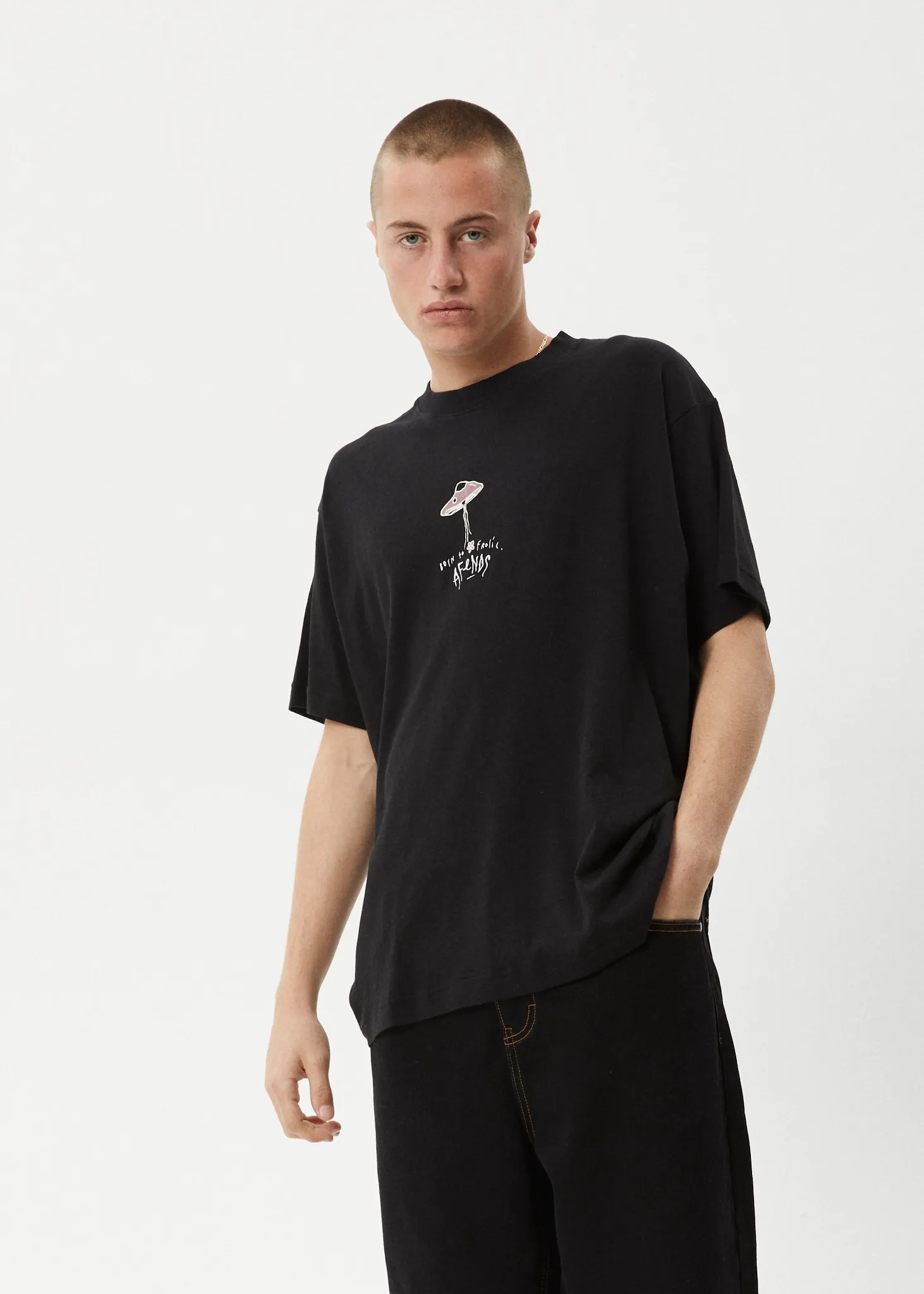 AFENDS Mens High Priority - Boxy Tee - Black sold by Afends product image thumbnail 4