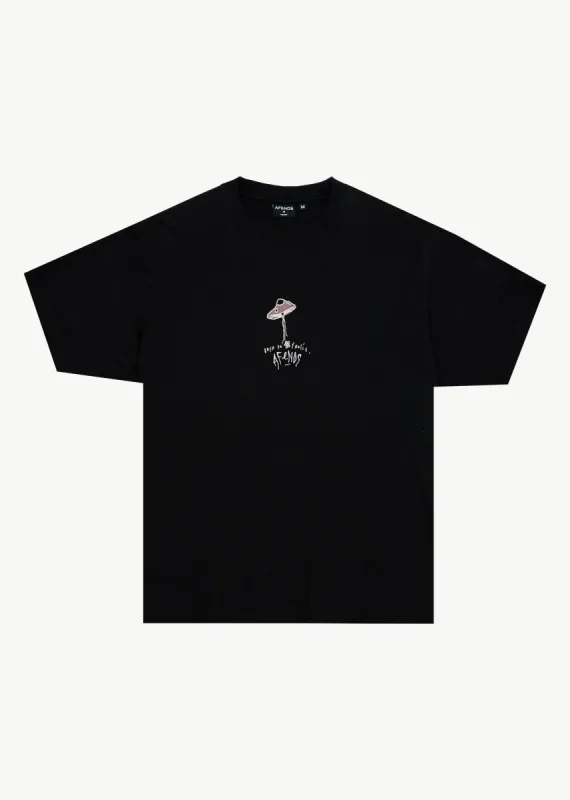 AFENDS Mens High Priority - Boxy Tee - Black sold by Afends