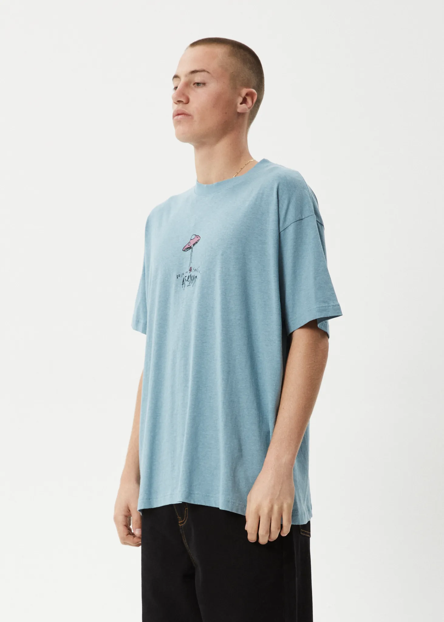 AFENDS Mens High Priority - Boxy Tee - Ocean Spray sold by Afends product image thumbnail 4
