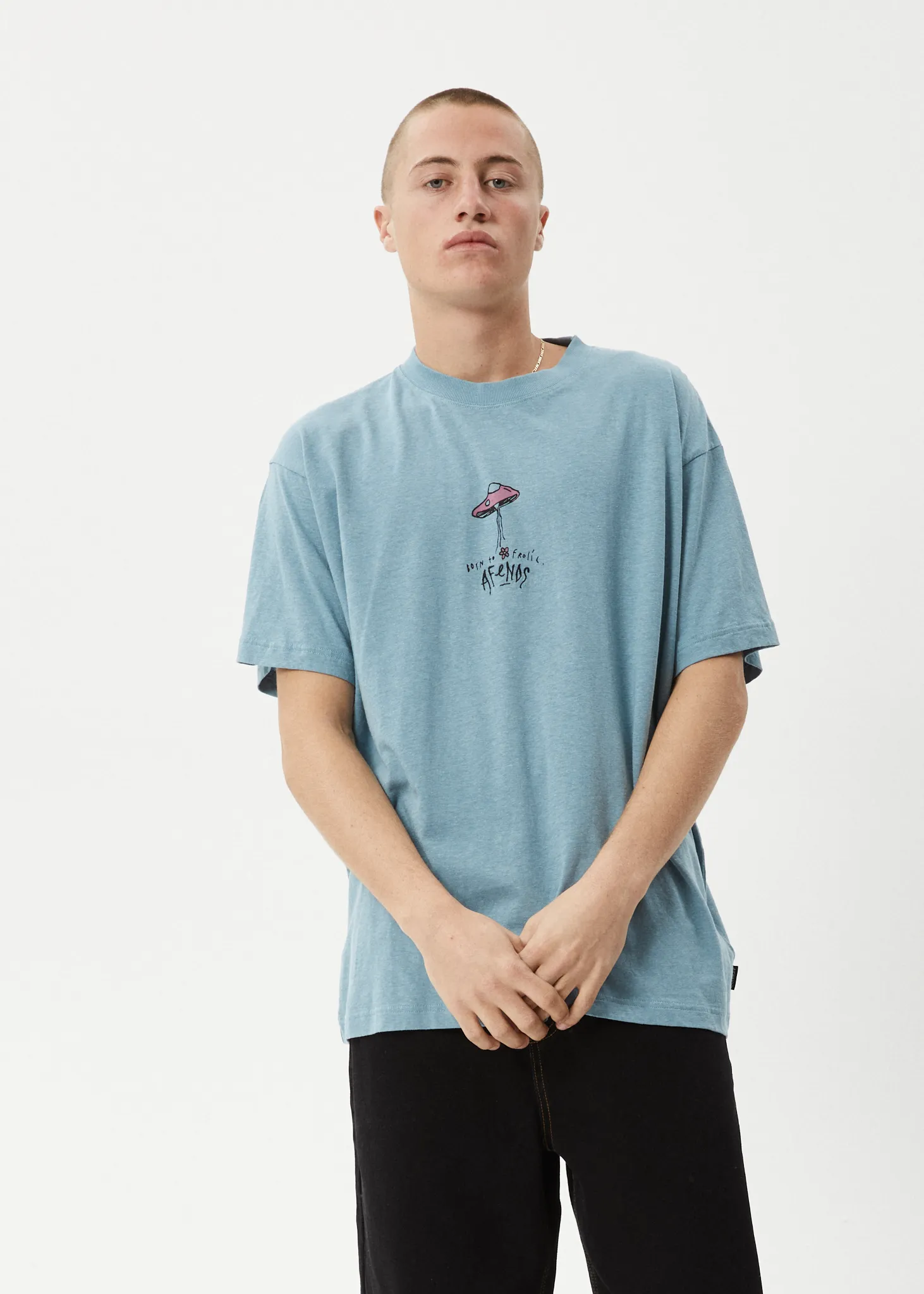 AFENDS Mens High Priority - Boxy Tee - Ocean Spray sold by Afends product image thumbnail 3