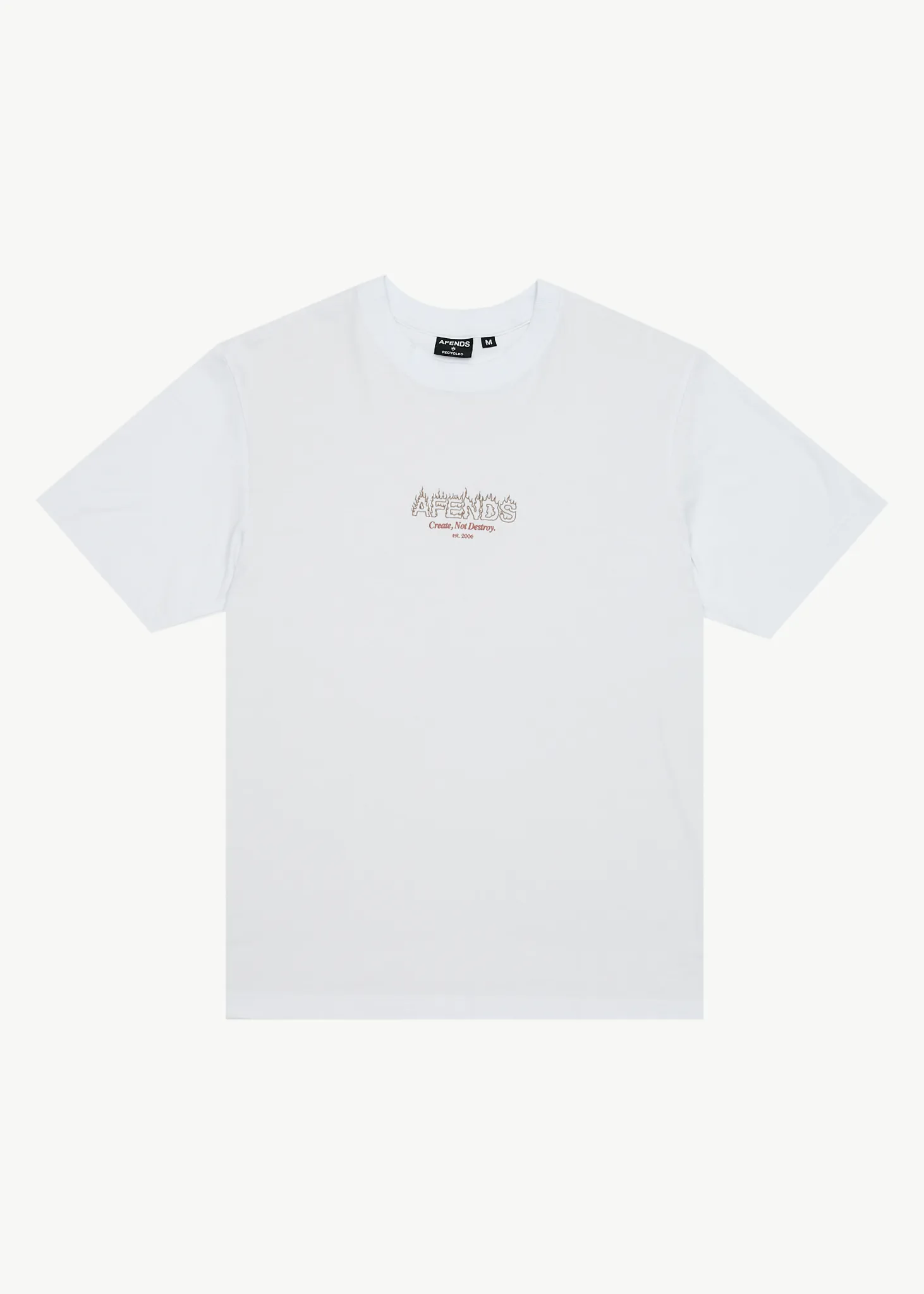 AFENDS Mens Ember - Retro Tee - White sold by Afends