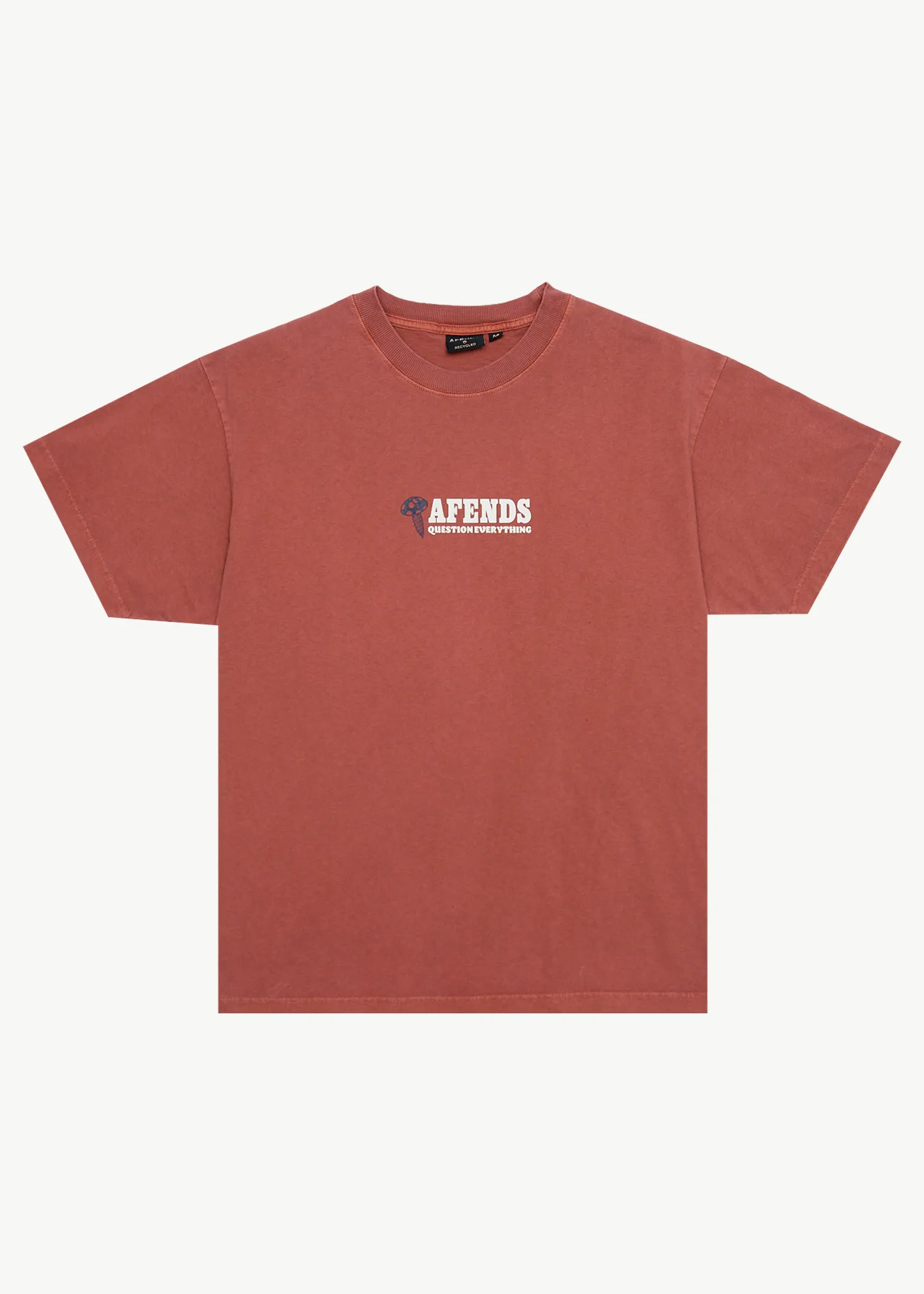 AFENDS Mens Nuts N Bolts - Heavyweight Boxy Tee - Terra sold by Afends