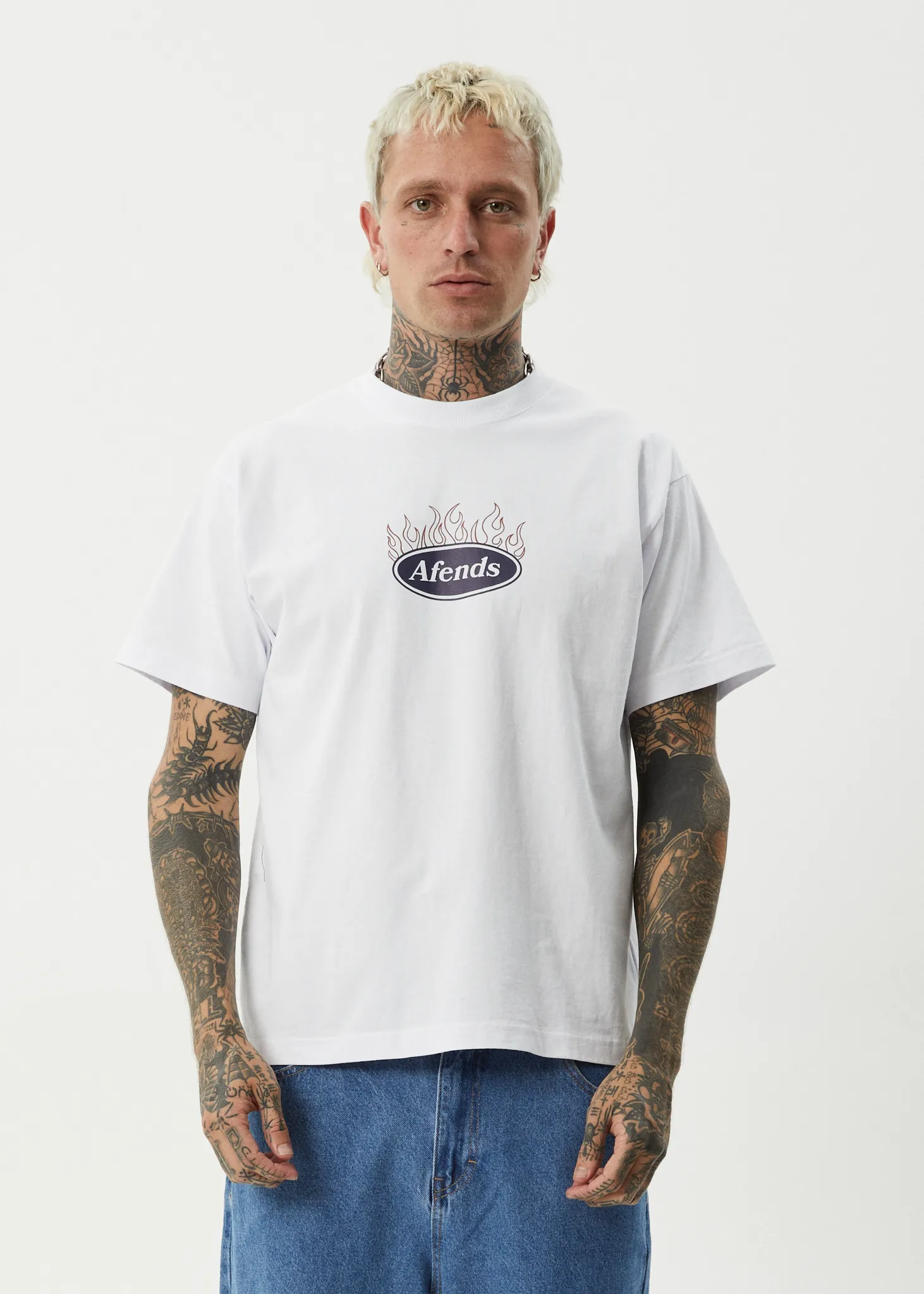 AFENDS Mens Fast Forward - Heavyweight Boxy Tee - White sold by Afends product image thumbnail 2