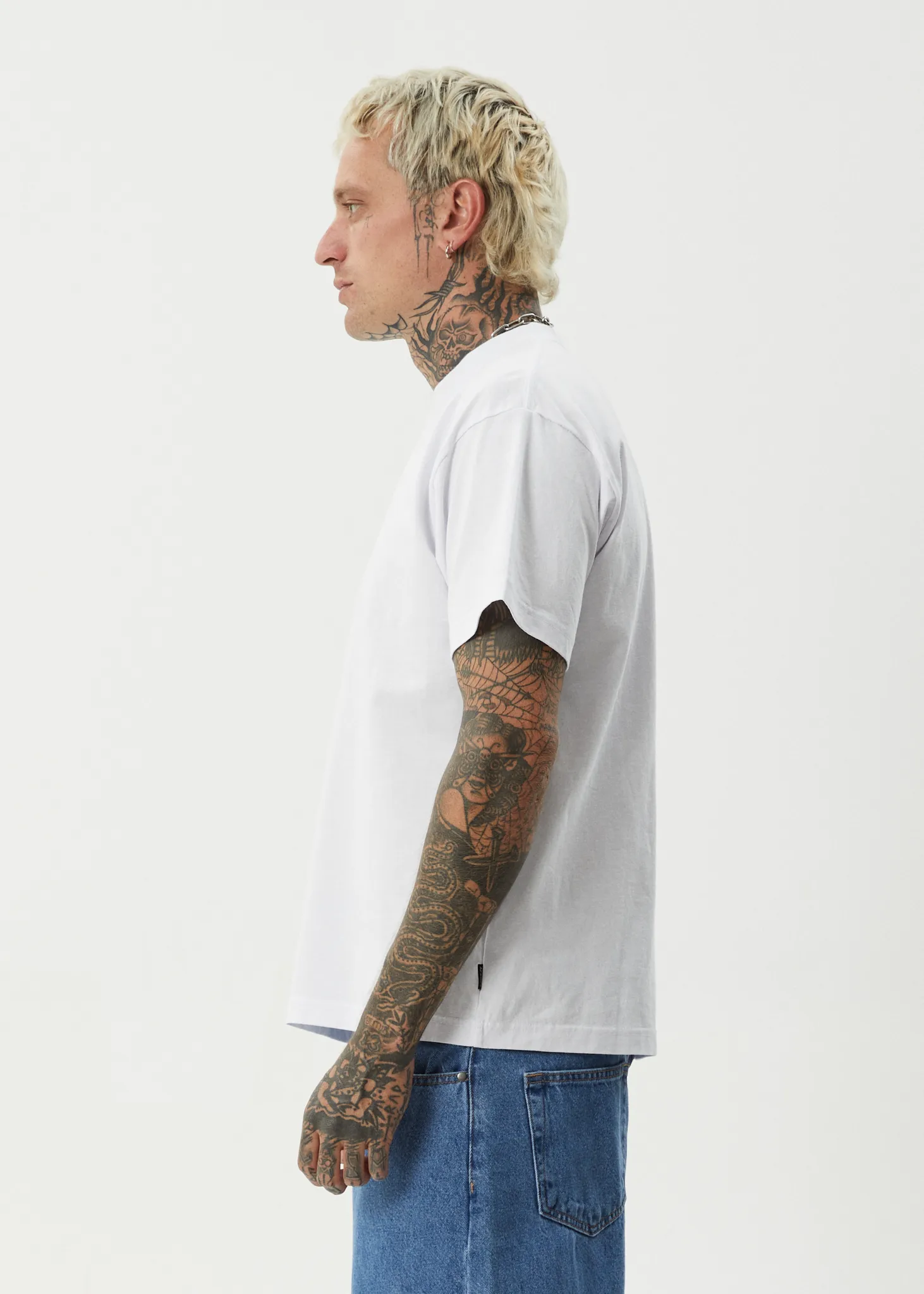 AFENDS Mens Fast Forward - Heavyweight Boxy Tee - White sold by Afends product image thumbnail 4