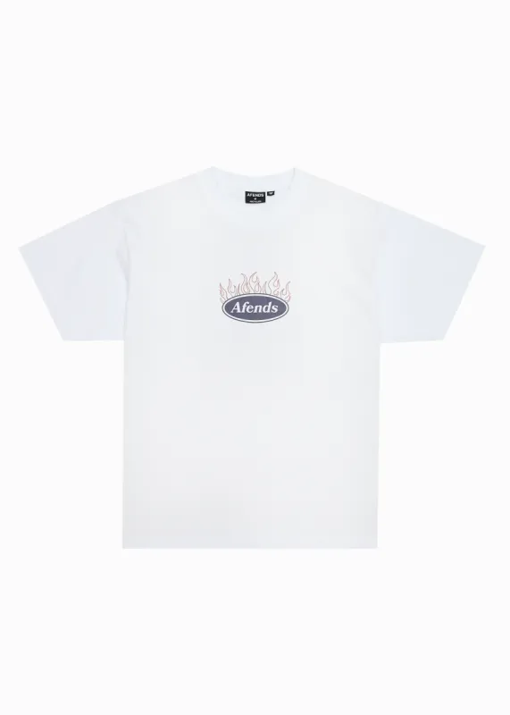 AFENDS Mens Fast Forward - Heavyweight Boxy Tee - White sold by Afends