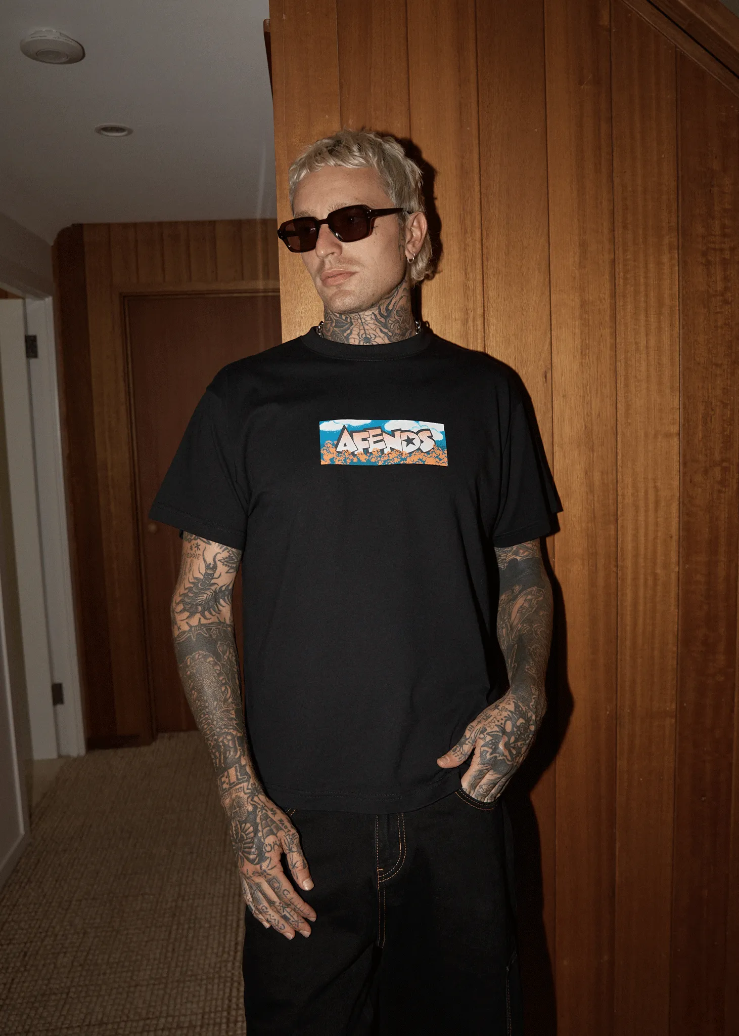 AFENDS Mens Wall Flower - Boxy Tee - Black sold by Afends product image thumbnail 2