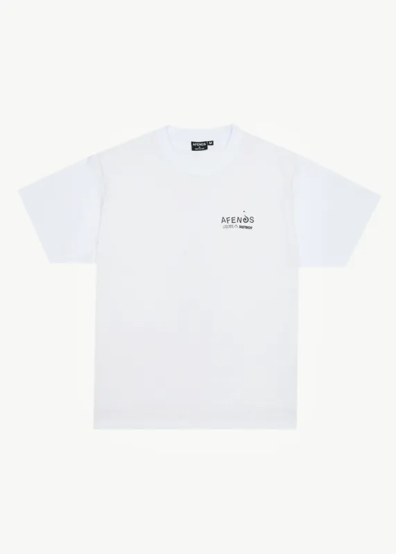 AFENDS Mens Mind Over - Heavyweight Boxy Tee - White sold by Afends