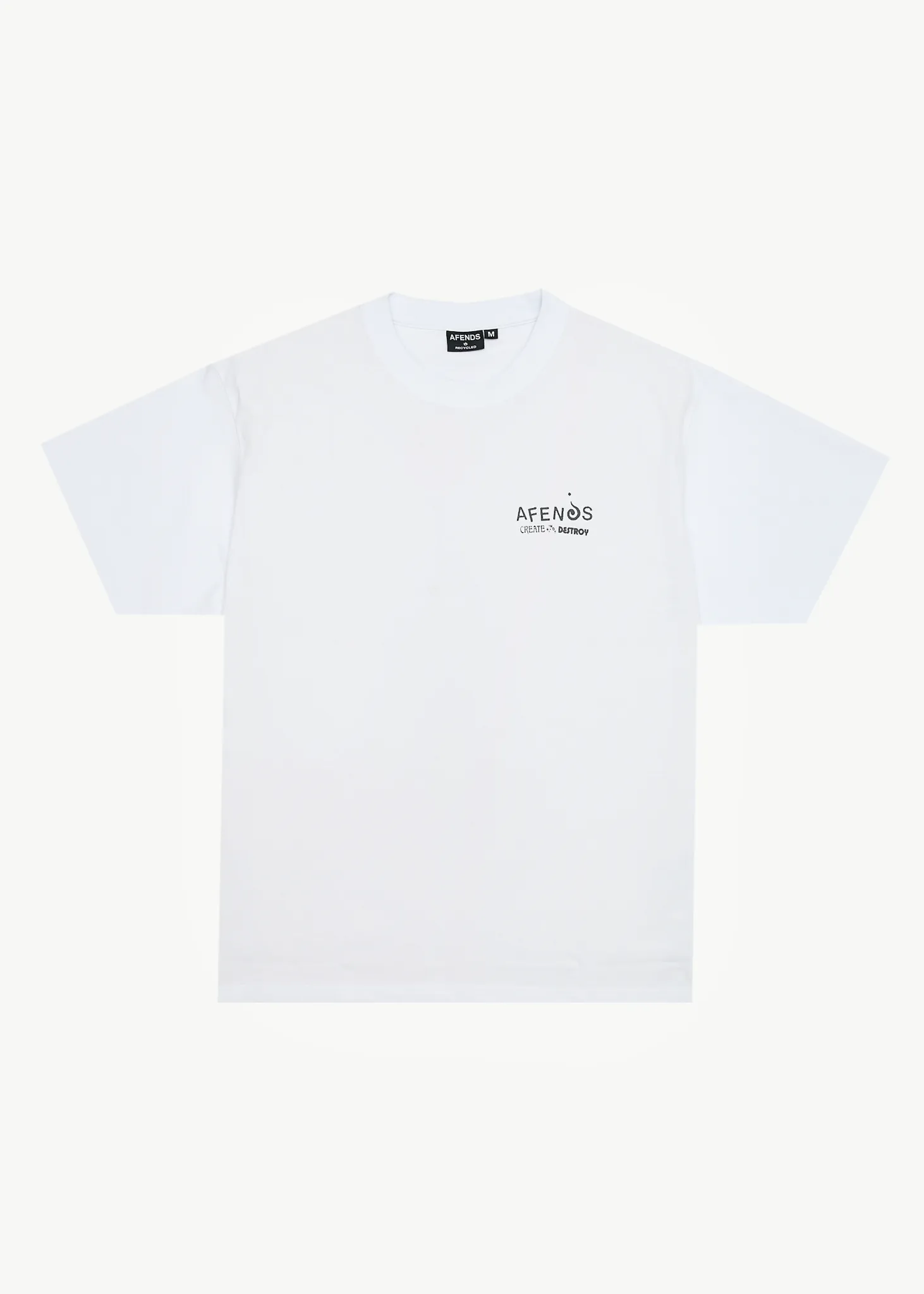 AFENDS Mens Mind Over - Heavyweight Boxy Tee - White sold by Afends