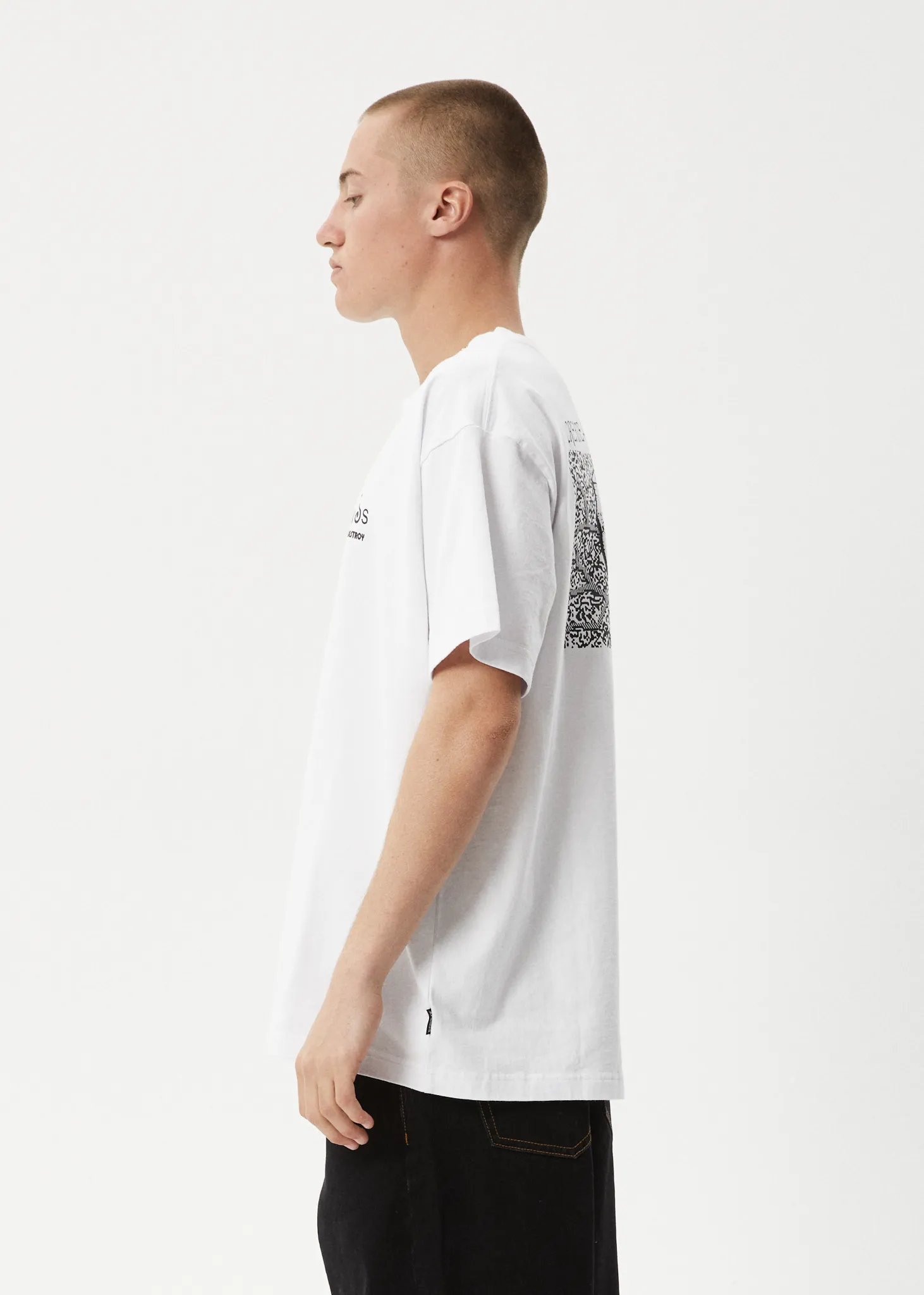 AFENDS Mens Mind Over - Heavyweight Boxy Tee - White sold by Afends product image thumbnail 5