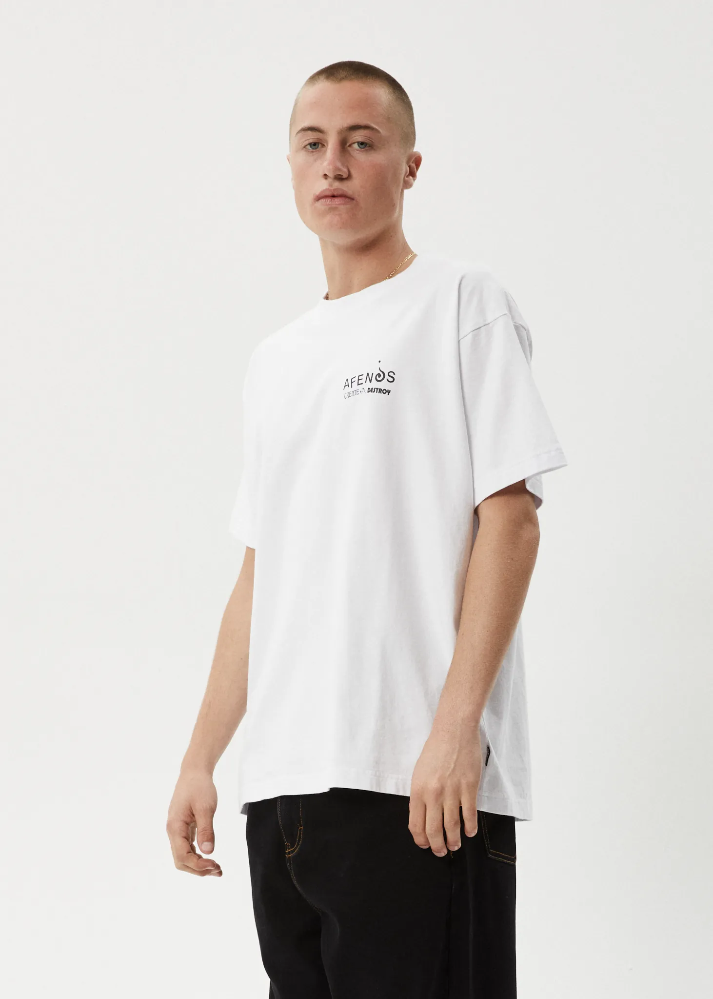 AFENDS Mens Mind Over - Heavyweight Boxy Tee - White sold by Afends product image thumbnail 4