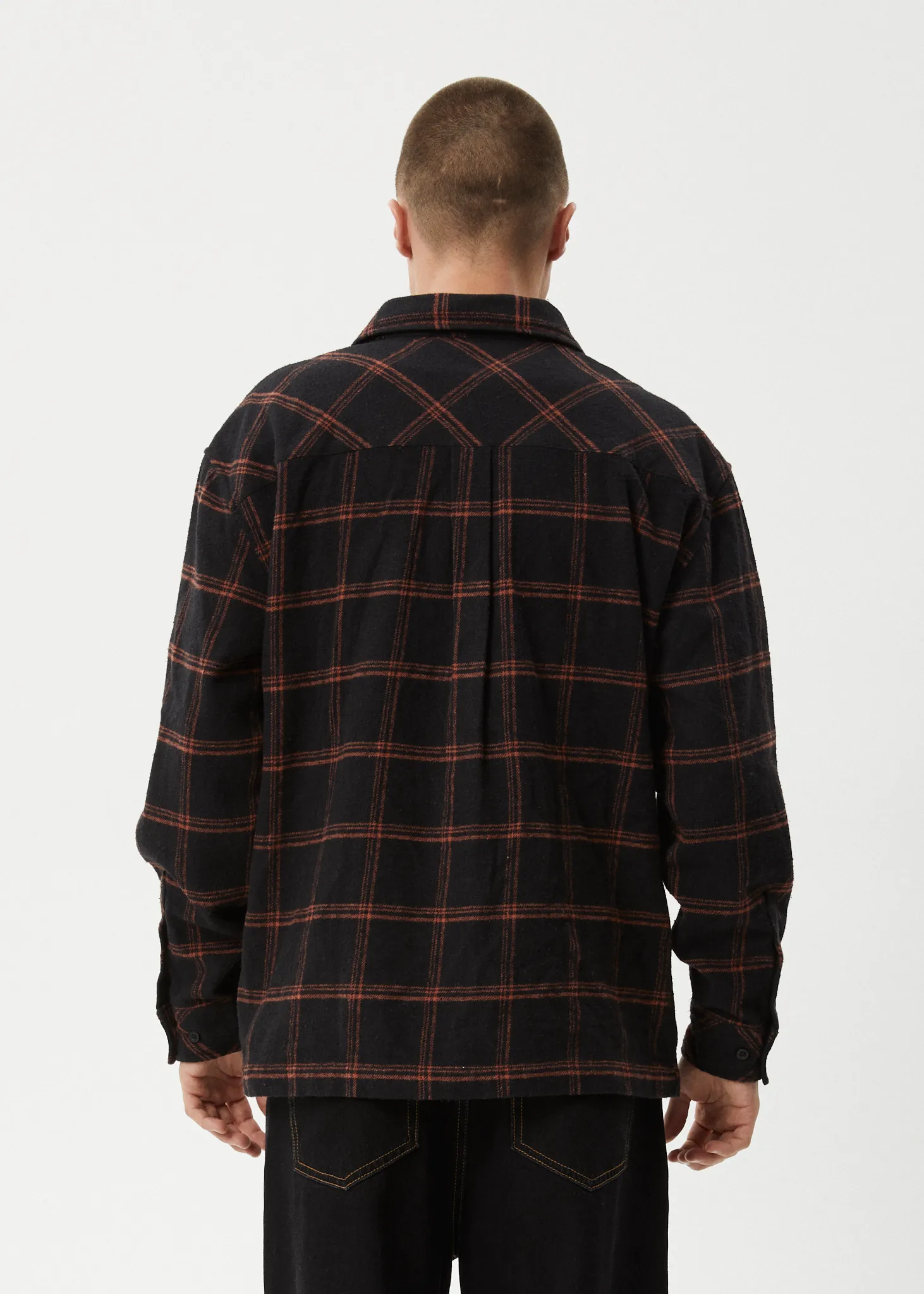 AFENDS Mens Terror - Flannel Shirt - Black Check sold by Afends product image thumbnail 5