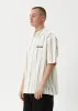 AFENDS Mens Fineline - Short Sleeve Shirt - Limestone sold by Afends