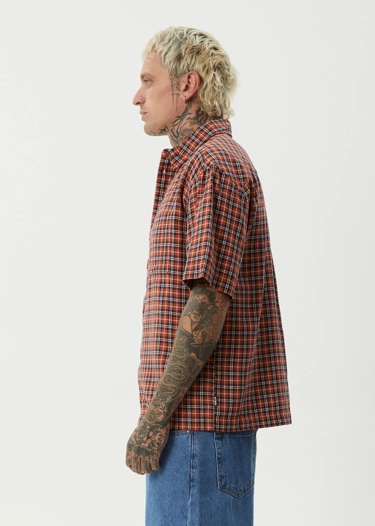 AFENDS Mens Wrecked - Short Sleeve Shirt - Terra sold by Afends product image thumbnail 5