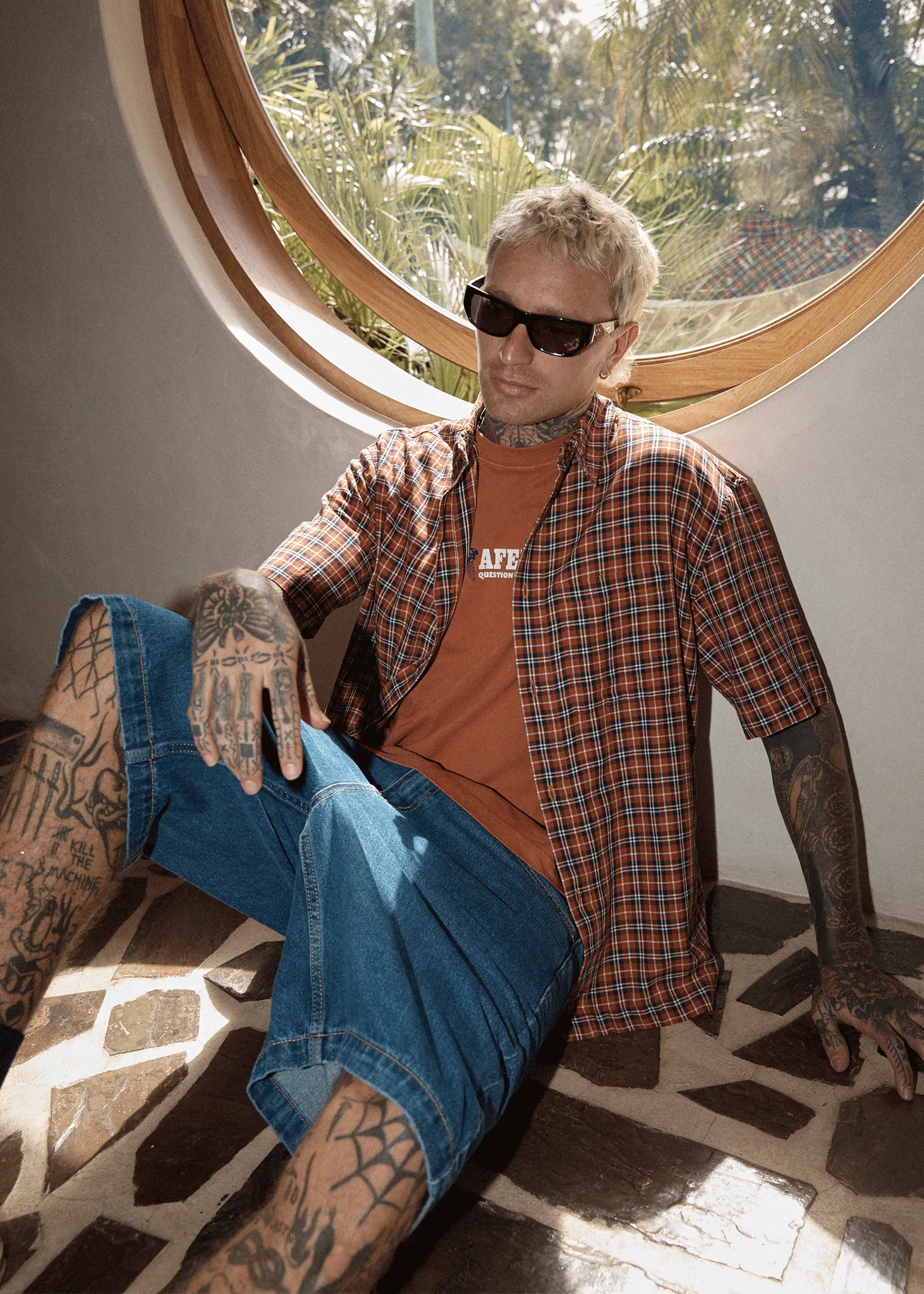 AFENDS Mens Wrecked - Short Sleeve Shirt - Terra sold by Afends product image thumbnail 2