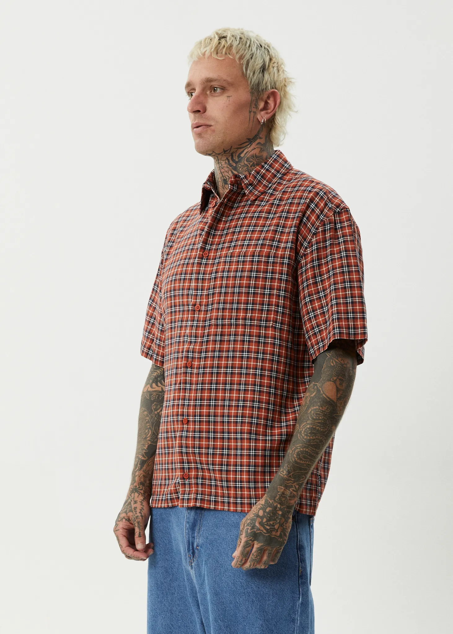 AFENDS Mens Wrecked - Short Sleeve Shirt - Terra sold by Afends product image thumbnail 4