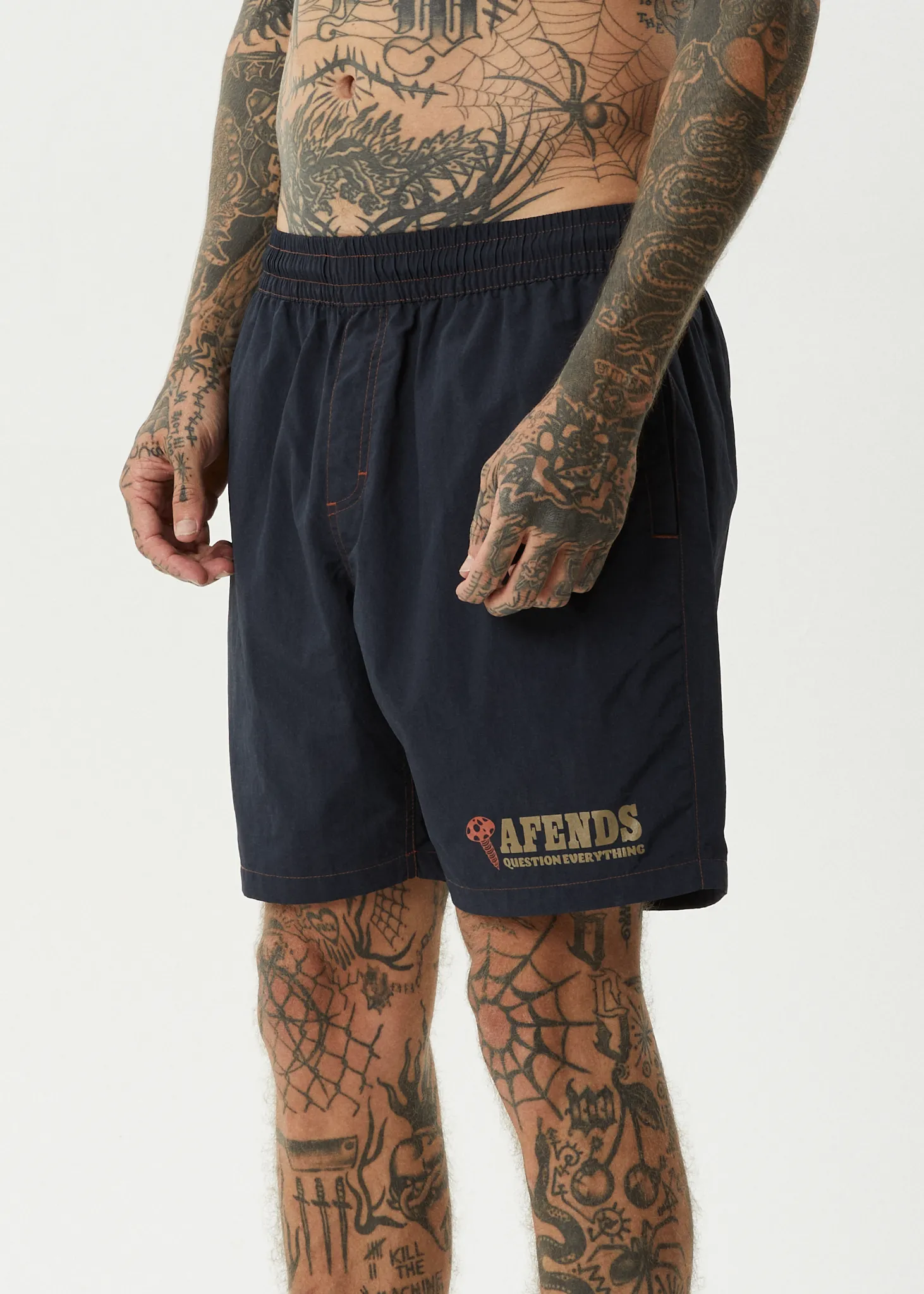 AFENDS Mens Nuts N Bolts - Baywatch Swim Short 18" - Deep Sea sold by Afends product image thumbnail 3